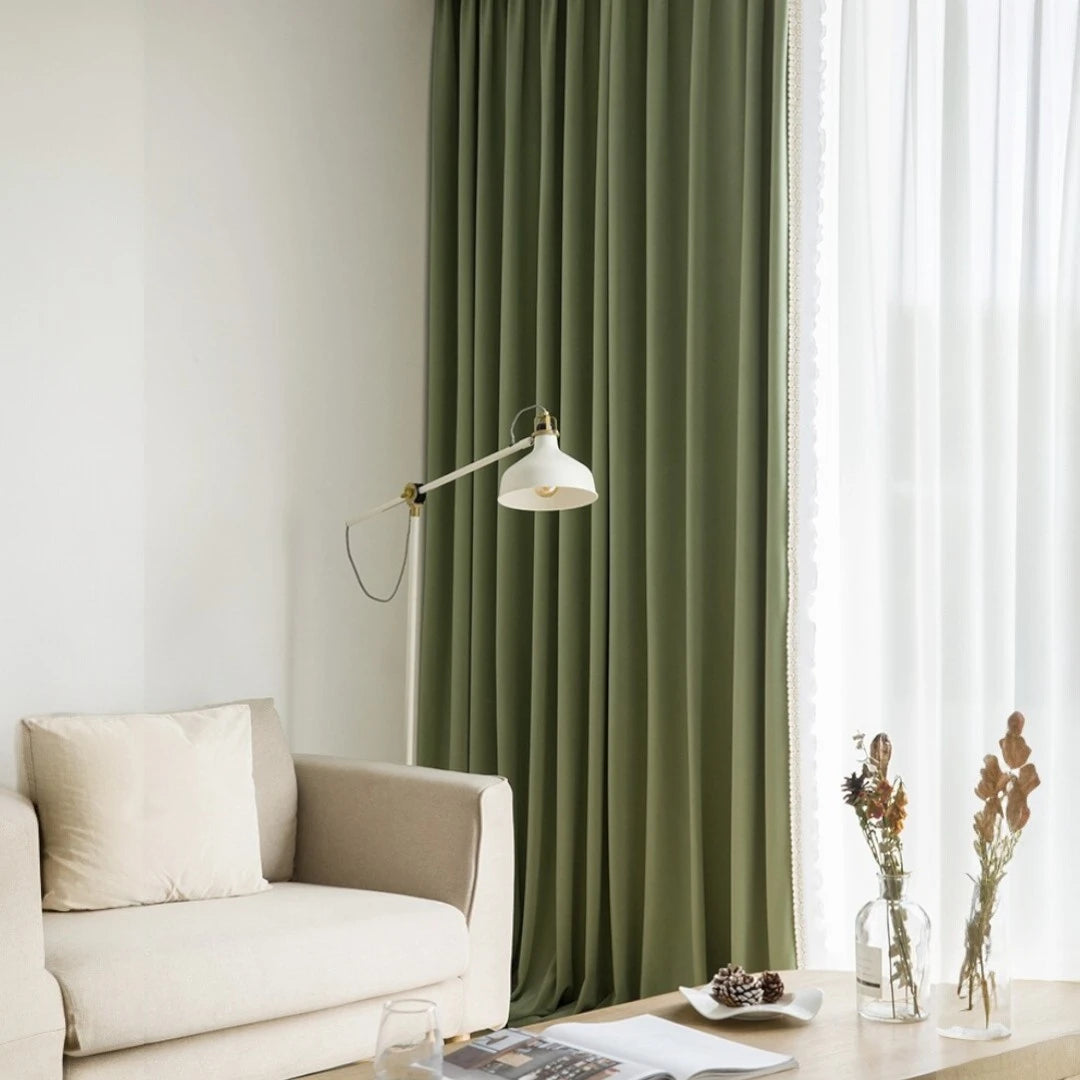 Custom Catherine Velvet Floral Trim Blackout Curtains for Bedroom & Living Room - Light Blocking Window Drapes for Better Sleep & Privacy