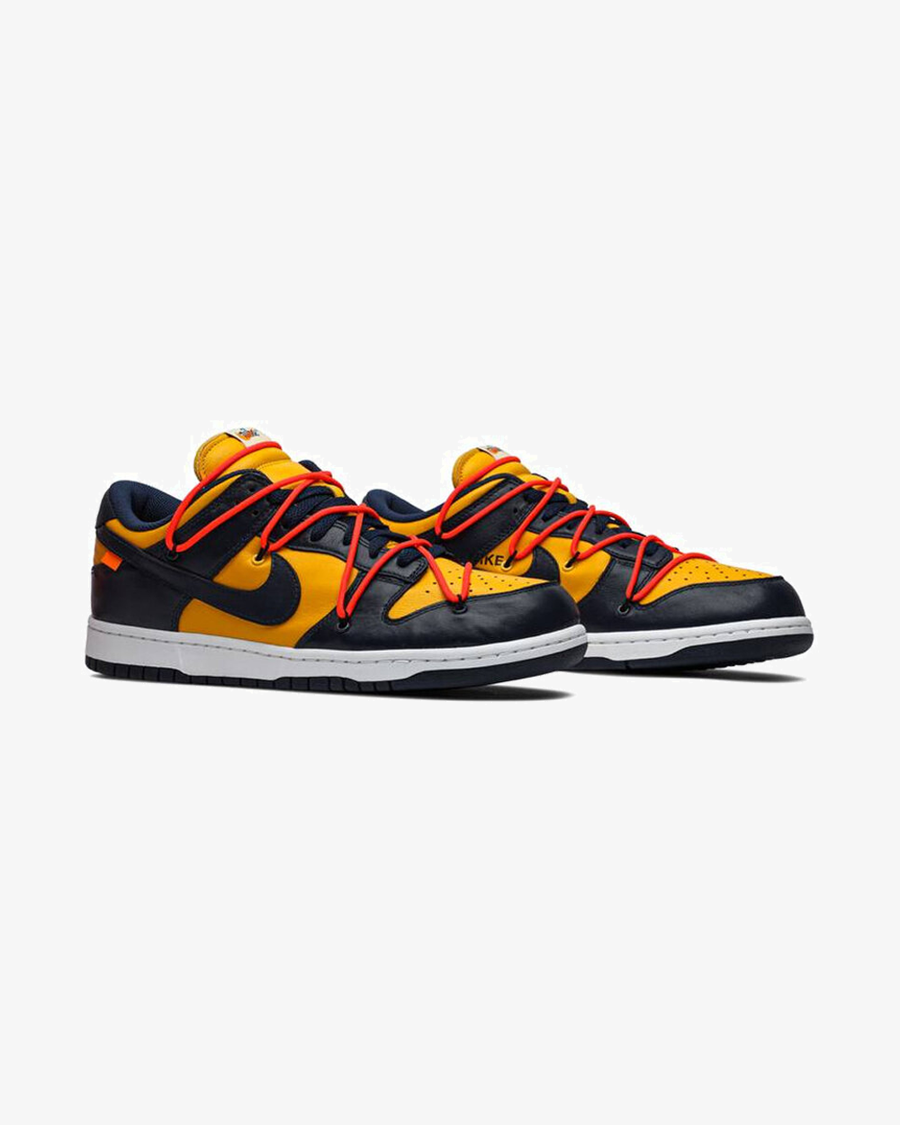 Nike x Off-White Dunk Low Michigan Navy Sneakers - Limited Edition Collaboration Shoes for Men & Women - Perfect for Streetwear, Casual Outfits & Sneaker Collectors