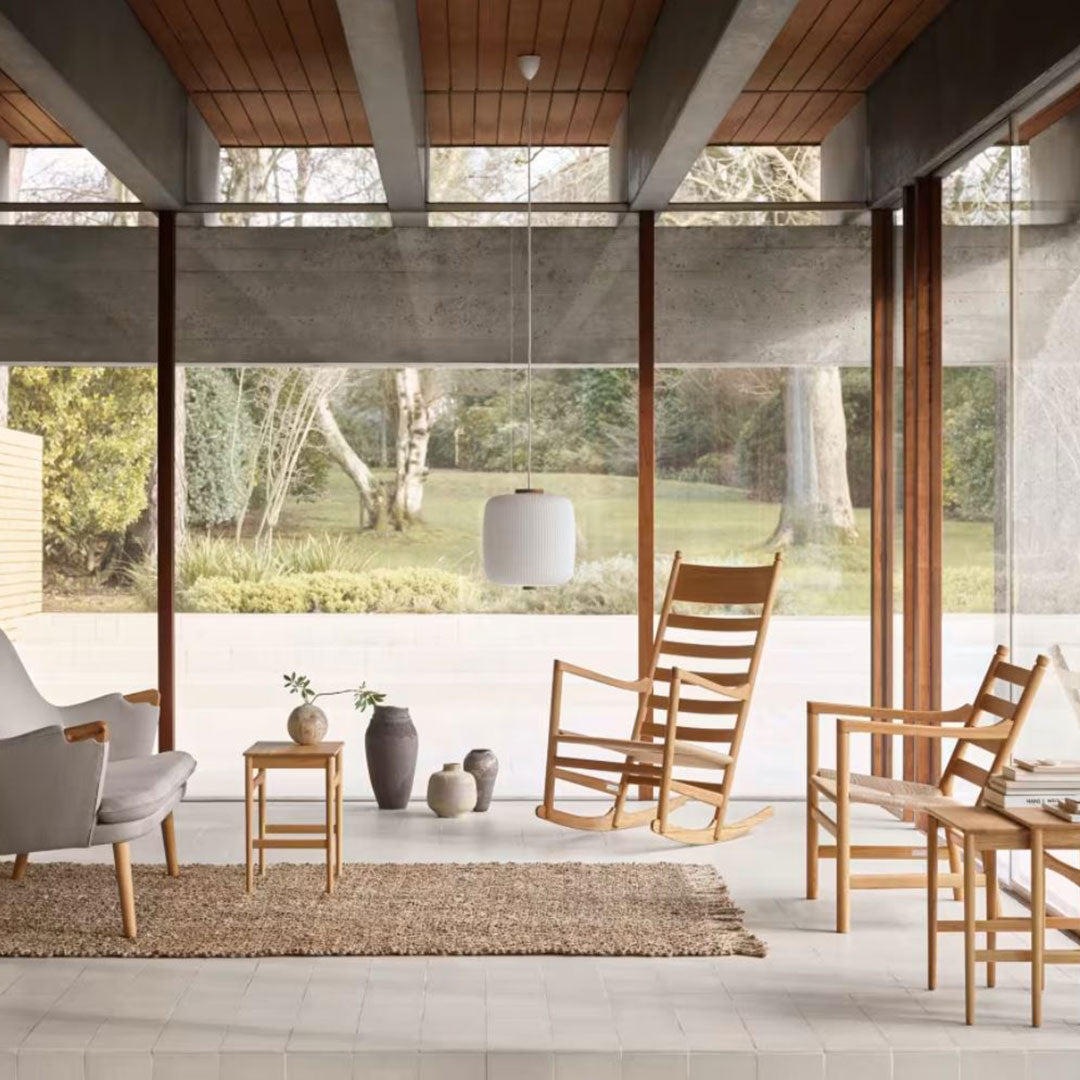 CH45 Rocking Chair - Comfortable Wooden Rocking Chair for Living Room, Nursery & Porch - Perfect for Relaxing, Nursing & Reading