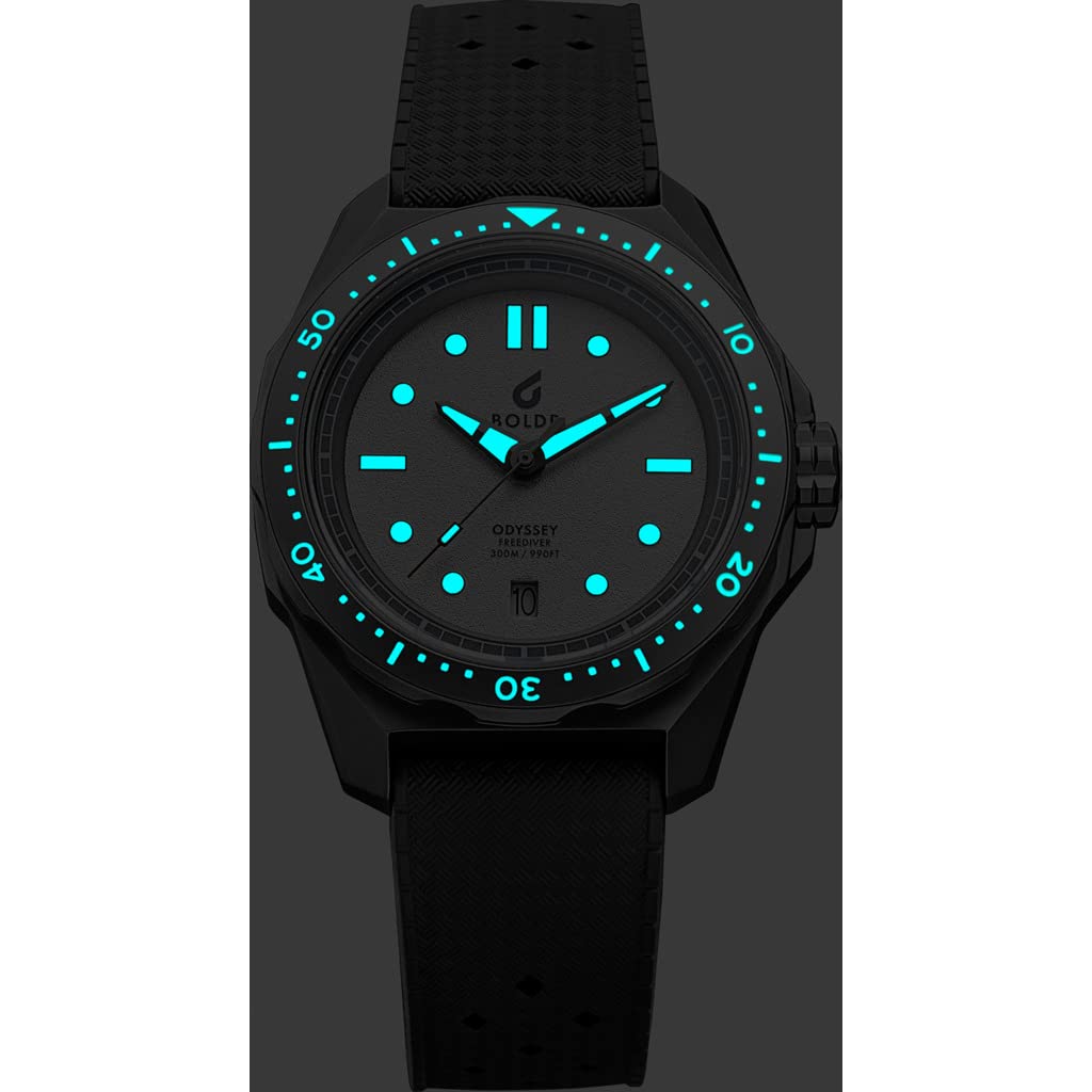 BOLDR Odyssey Freediver Watch - Professional Diving Timepiece for Men & Women | Waterproof 200M, Stainless Steel Case, Sapphire Crystal | Perfect for Scuba Diving, Snorkeling & Water Sports