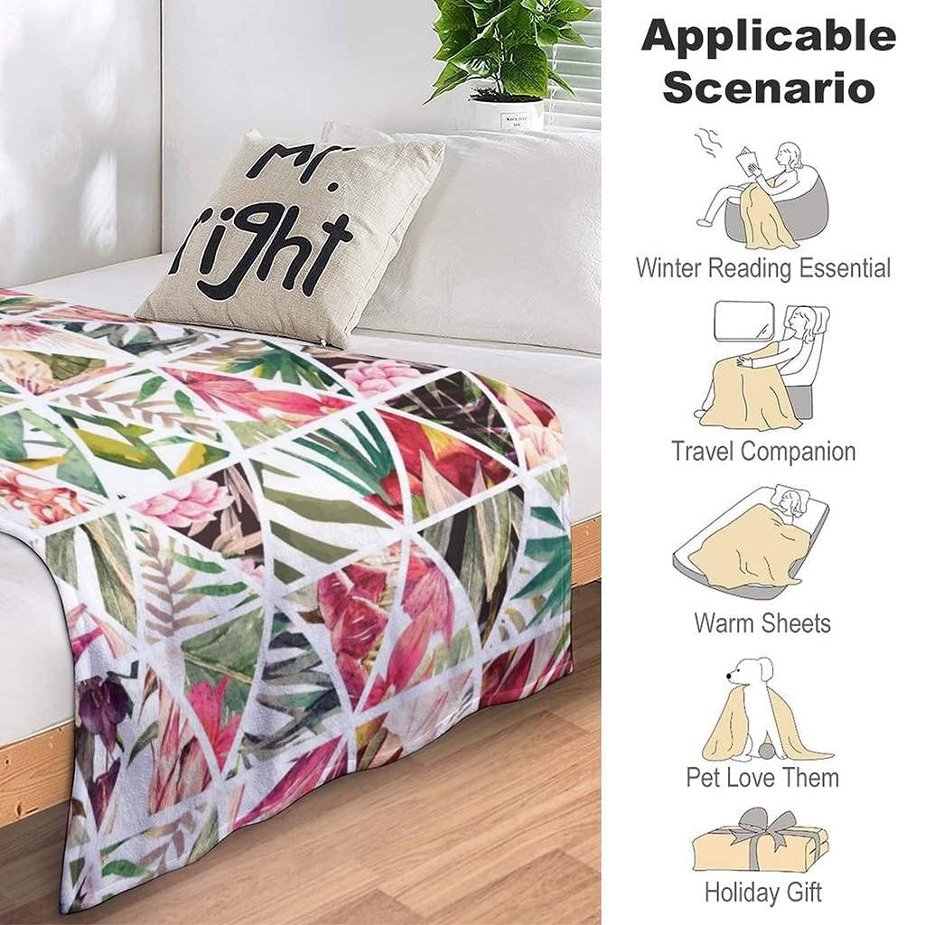 Custom Sunflower Fleece Throw Blanket 60x50 Inches - Soft Plush Lightweight Blanket for Bed, Sofa & Couch - Cozy Home Decor, Gift Idea for Women & Teens - Perfect for Netflix Nights, Picnics & Dorm Room Essentials
