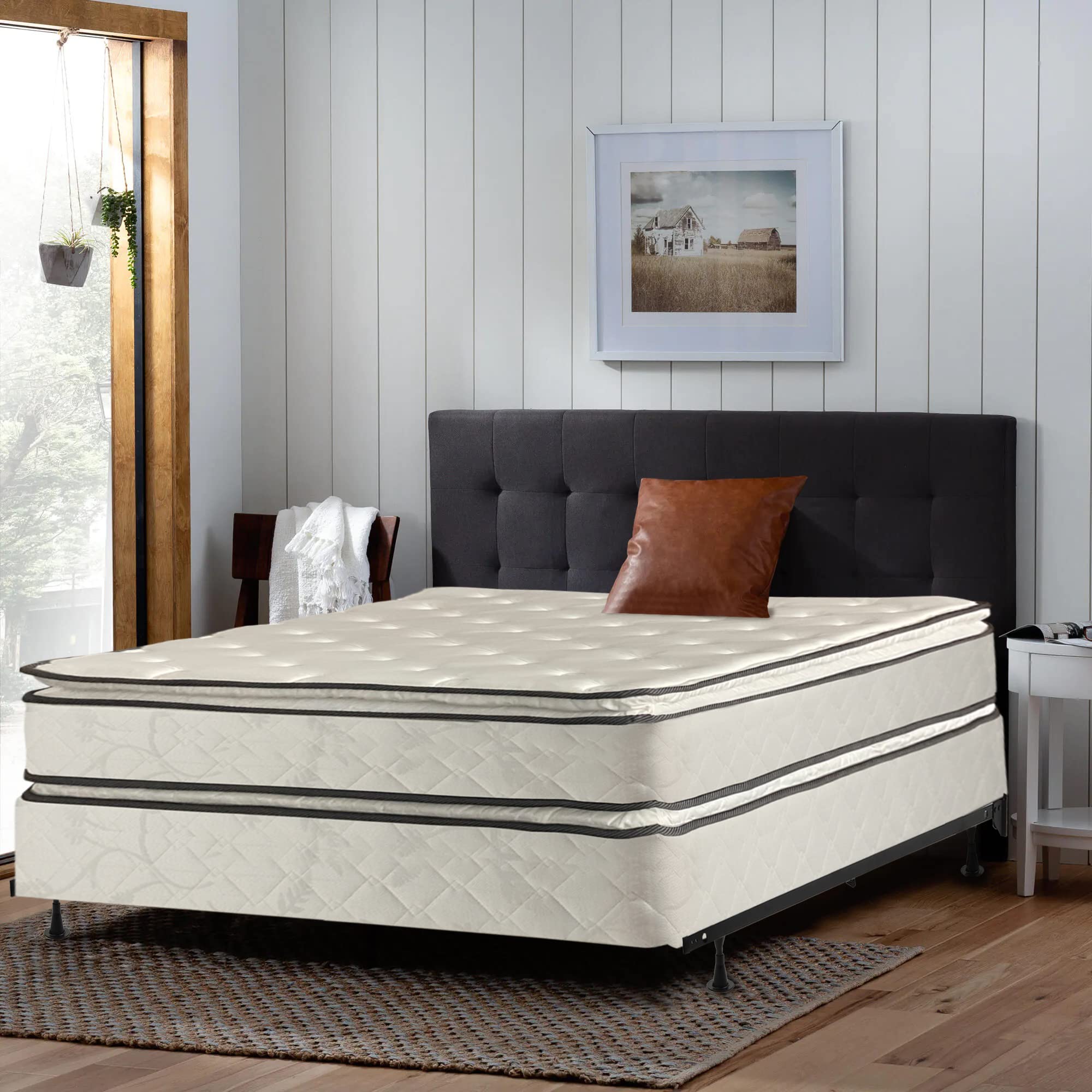 Greaton 12-Inch Medium Plush Double-Sided Pillowtop Innerspring Mattress with 8