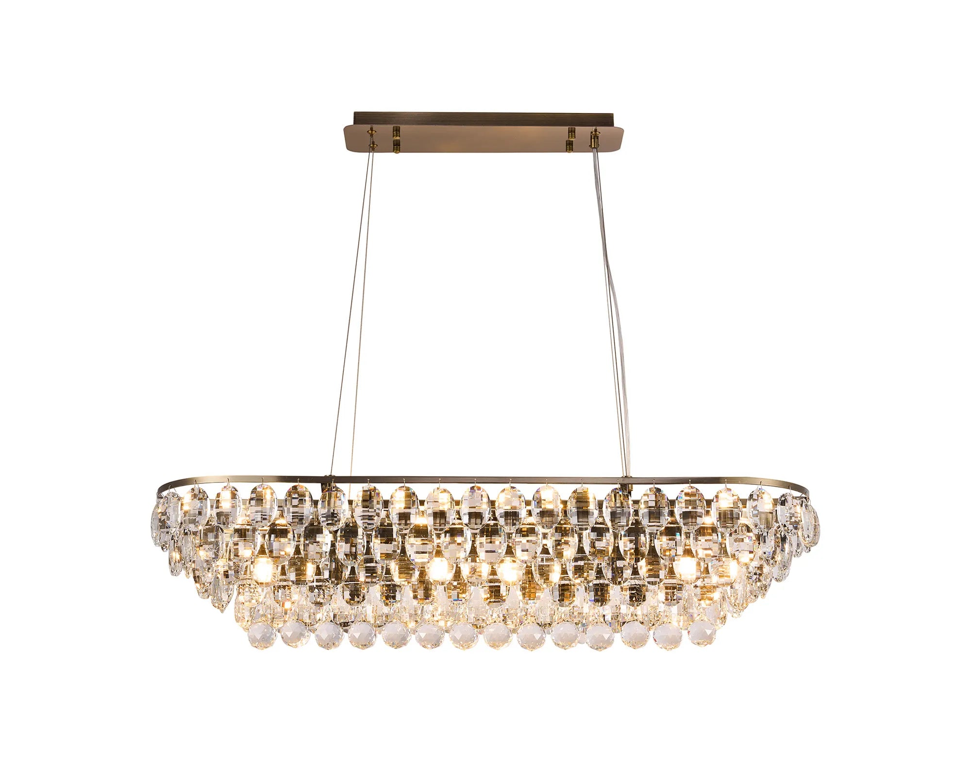 Consten Linear Pendant E14 LED Light Fixture - Modern Minimalist Hanging Light for Kitchen Island, Dining Room & Bedroom Lighting