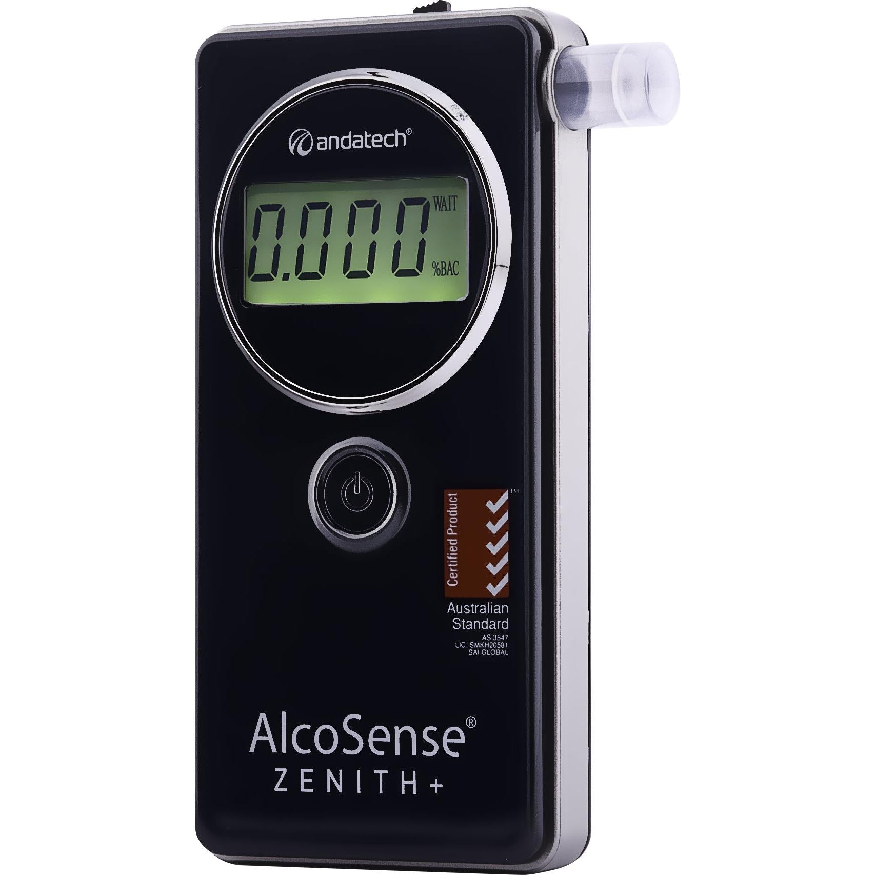 Andatech Alcosense Zenith+ Personal Breathalyser - Professional Alcohol Breath Tester for Accurate BAC Measurement | Perfect for Drivers, Workplace Safety & Personal Use