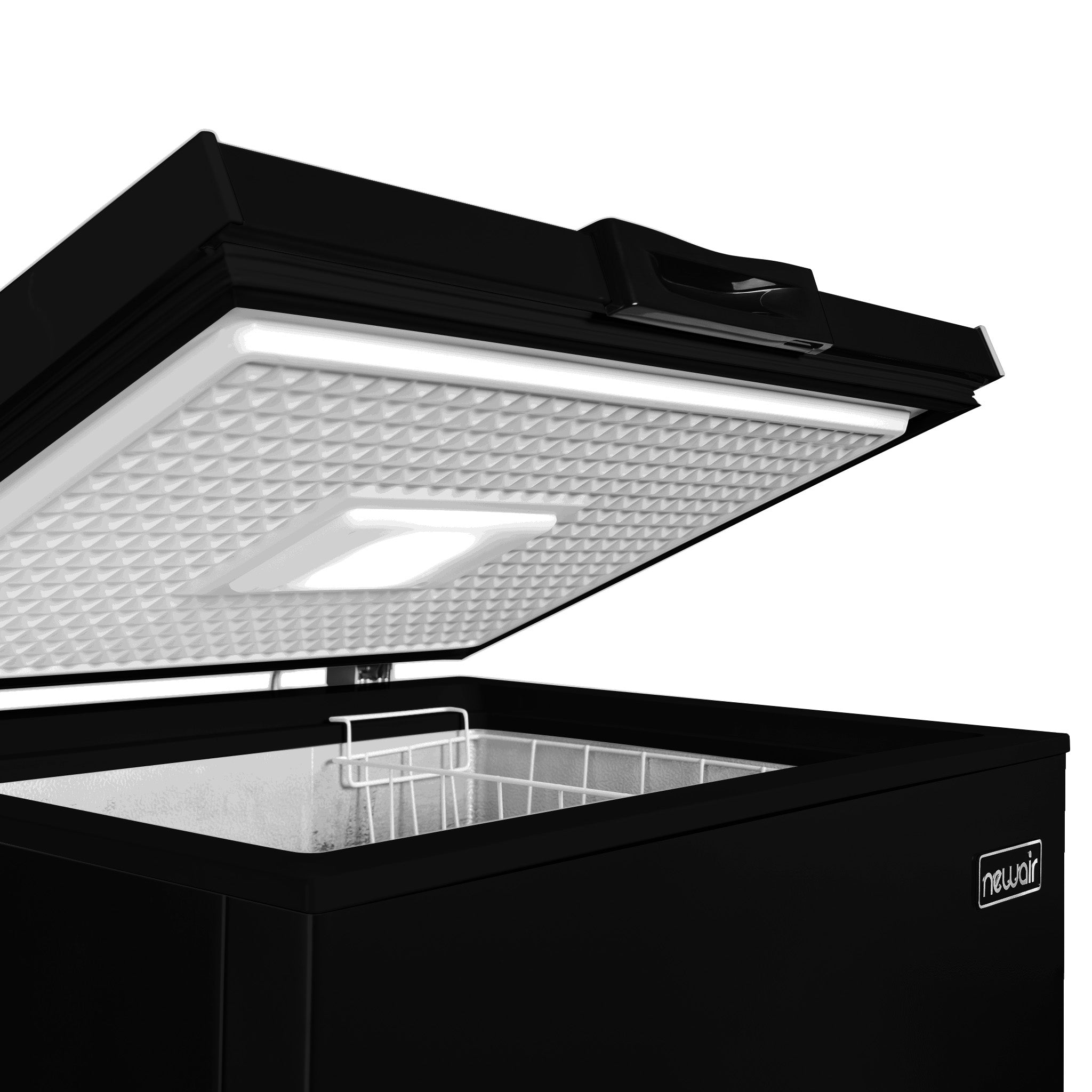 Newair® 5 Cu. Ft. Mini Deep Chest Freezer - Energy Efficient Compact Freezer for Home, Garage, or Basement - Perfect for Frozen Food Storage, Meal Prep & Bulk Buying (Black)
