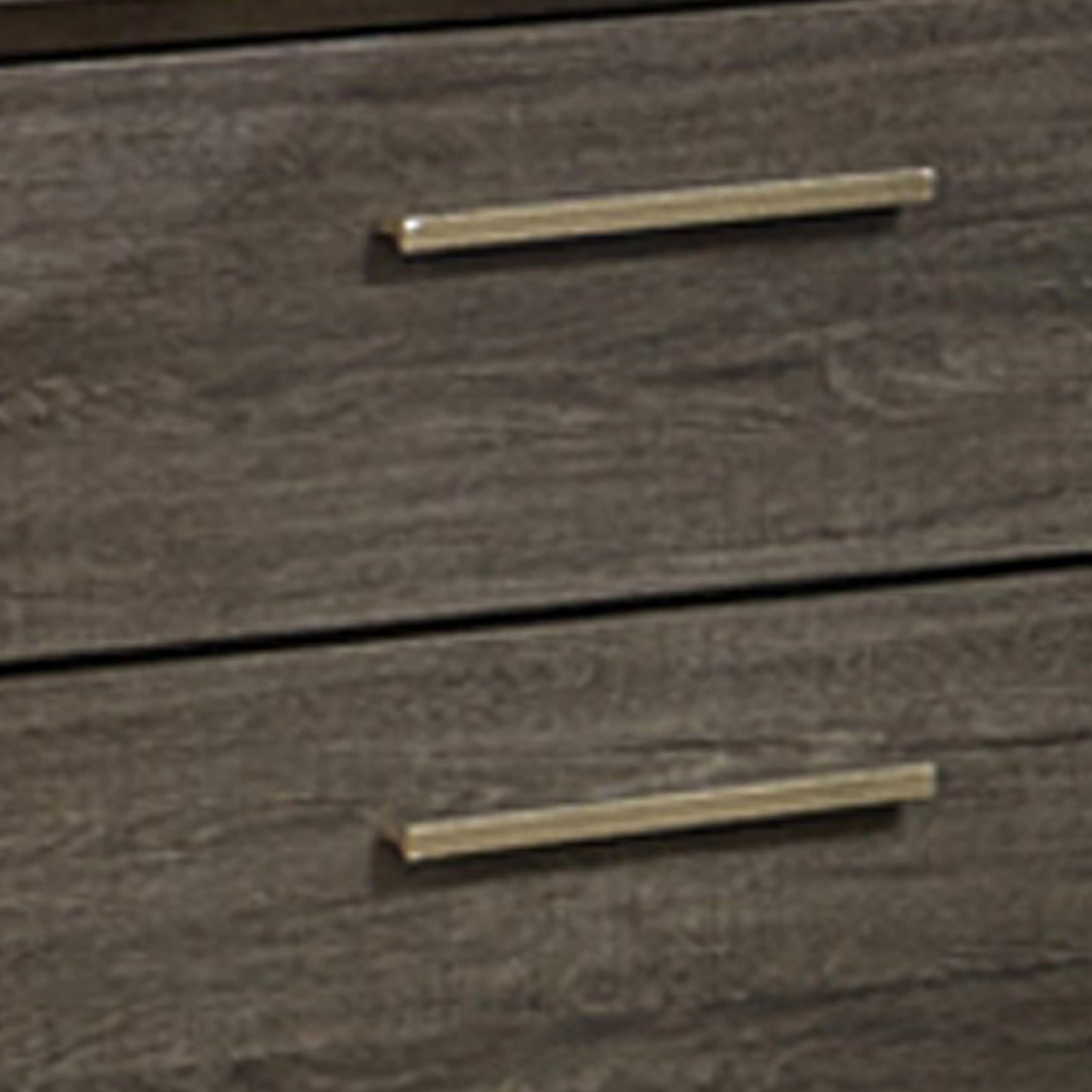Benjara 2 Drawer Wooden Nightstand with Straight Legs - Gray and Brown Bedside Table for Bedroom, Living Room & Office
