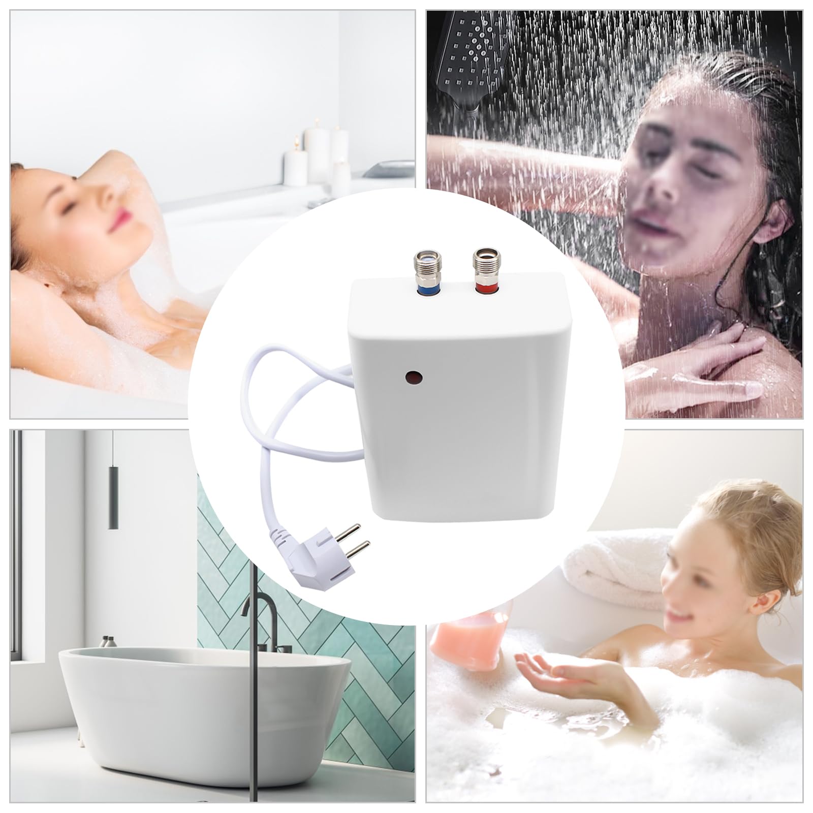 3500W Electric Tankless Water Heater - Instant Hot Water On Demand with Boil Dry Protection | Perfect for Hotels, Bathrooms, Schools & Small Apartments | Energy Efficient Compact Design for Home & Commercial Use