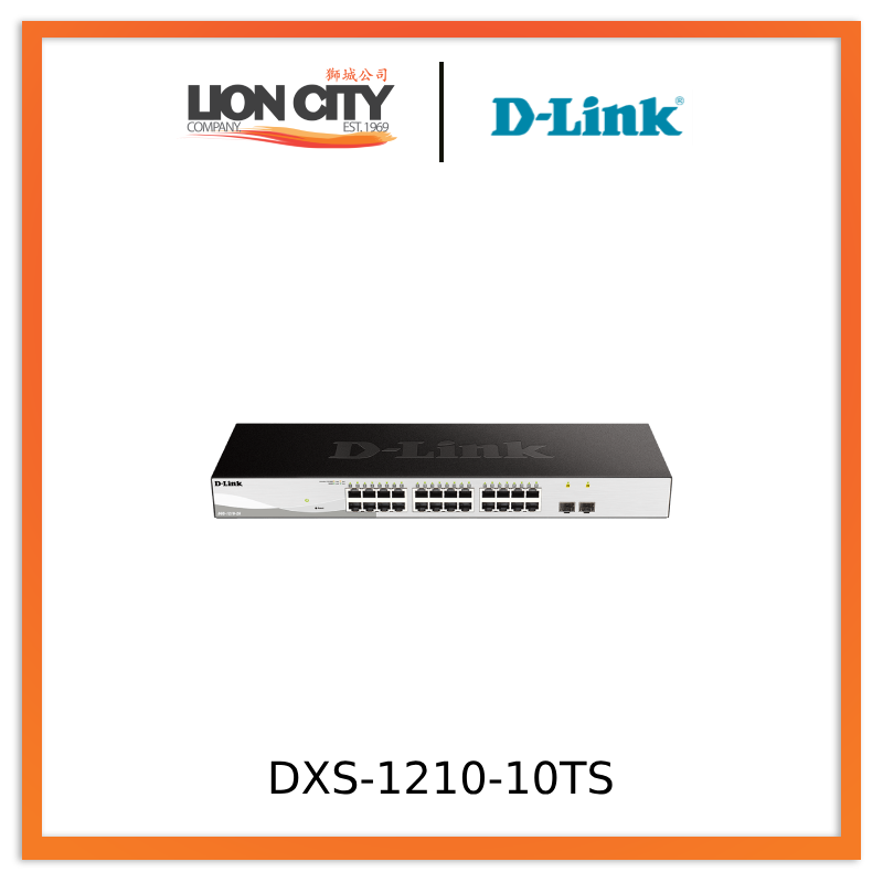 D-Link DXS-1210-10TS 10-Port 10 Gigabit Ethernet Smart Managed Switch - High-Speed Network Solution for Office, Data Center & Home Use - PRE ORDER ONLY