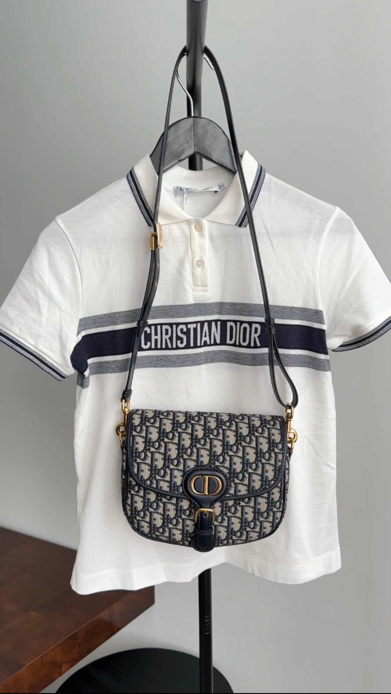 Christian Dior Navy Blue Oblique Jacquard Medium Bobby Bag - Luxury Designer Handbag for Women, Perfect for Work, Travel & Special Occasions
