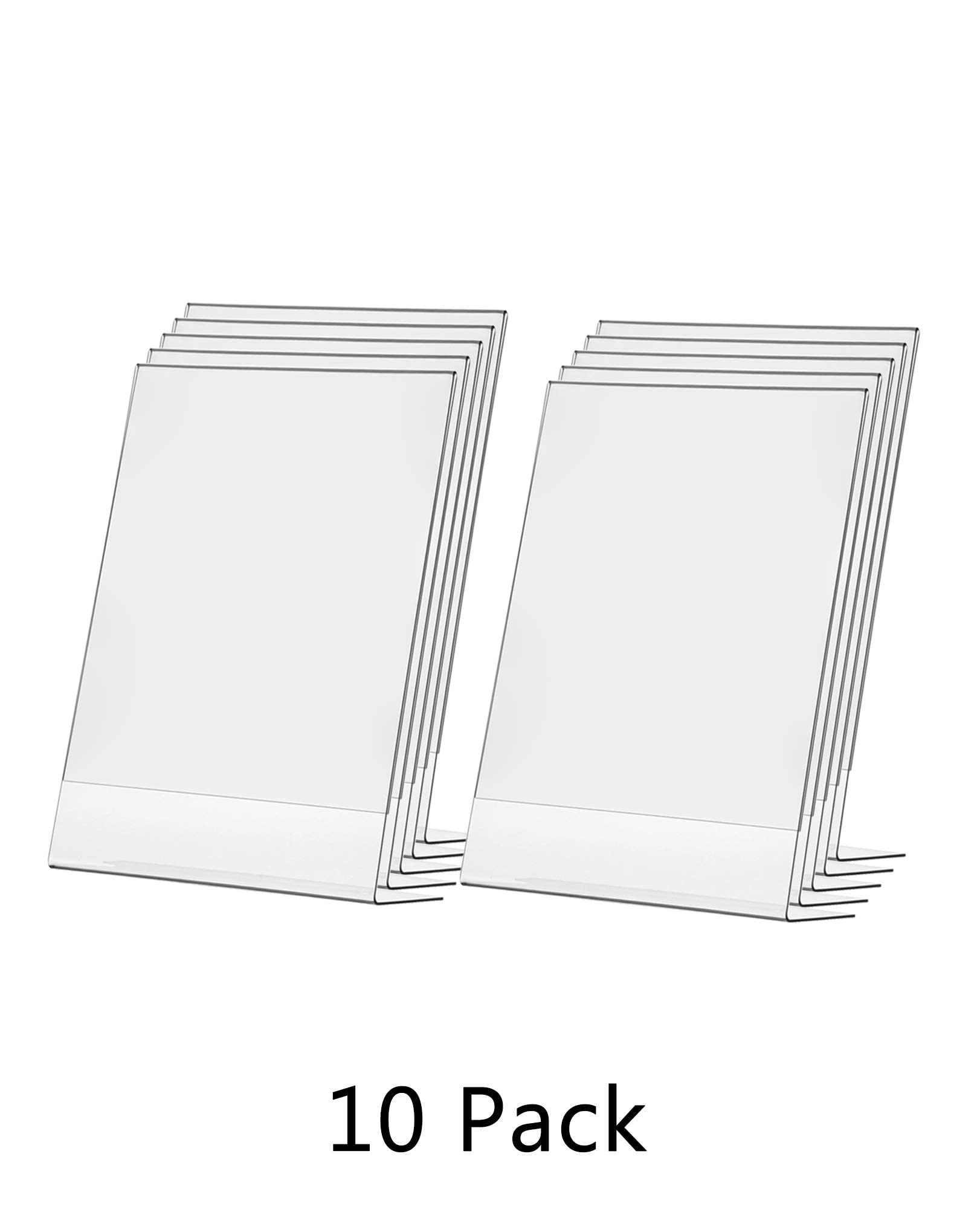 10 Pack 11x17 Inches Slant Back Sign Holders - Table Tent Frames for Bulletin, Out of Order, Countertop Advertisements - Perfect for Receptionist Displays, Price Lists & Cost Sheets | Ideal for Restaurants, Offices & Retail Stores