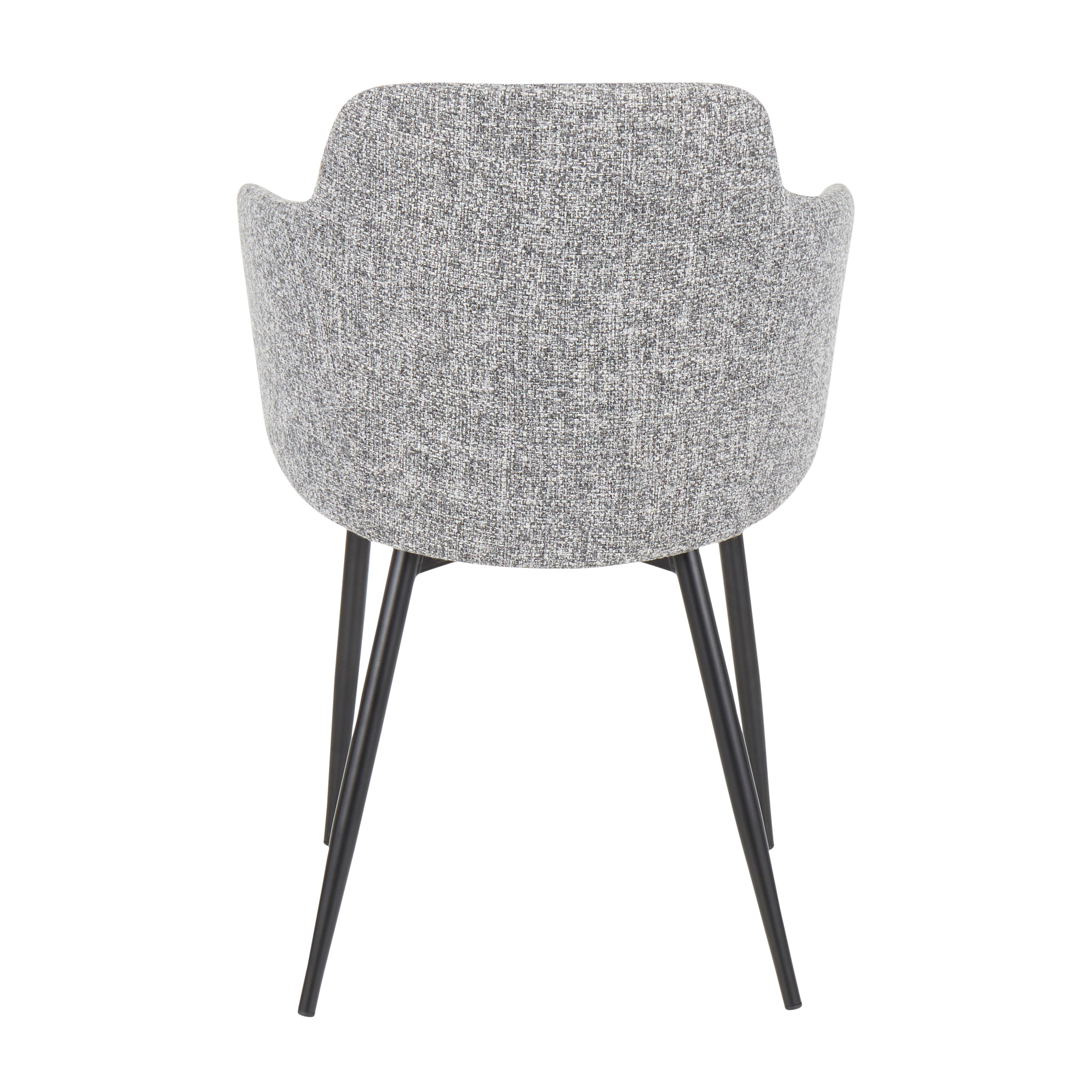 LumiSource Black Metal & Grey Fabric Boyne Industrial Chair - Durable Office & Home Seating for Modern Workspaces & Living Rooms