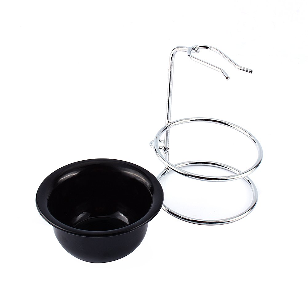Stainless Steel Razor & Brush Stand Set - Extends Shaving Brush Life for Men | Bathroom Essentials