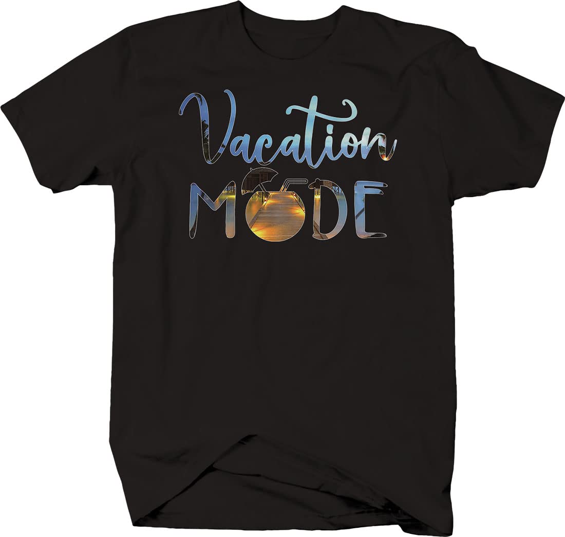 Impact Art Vacation Mode Beach Softstyle T-Shirts - Comfortable Casual Wear for Summer Travel, Beach Outings & Relaxation