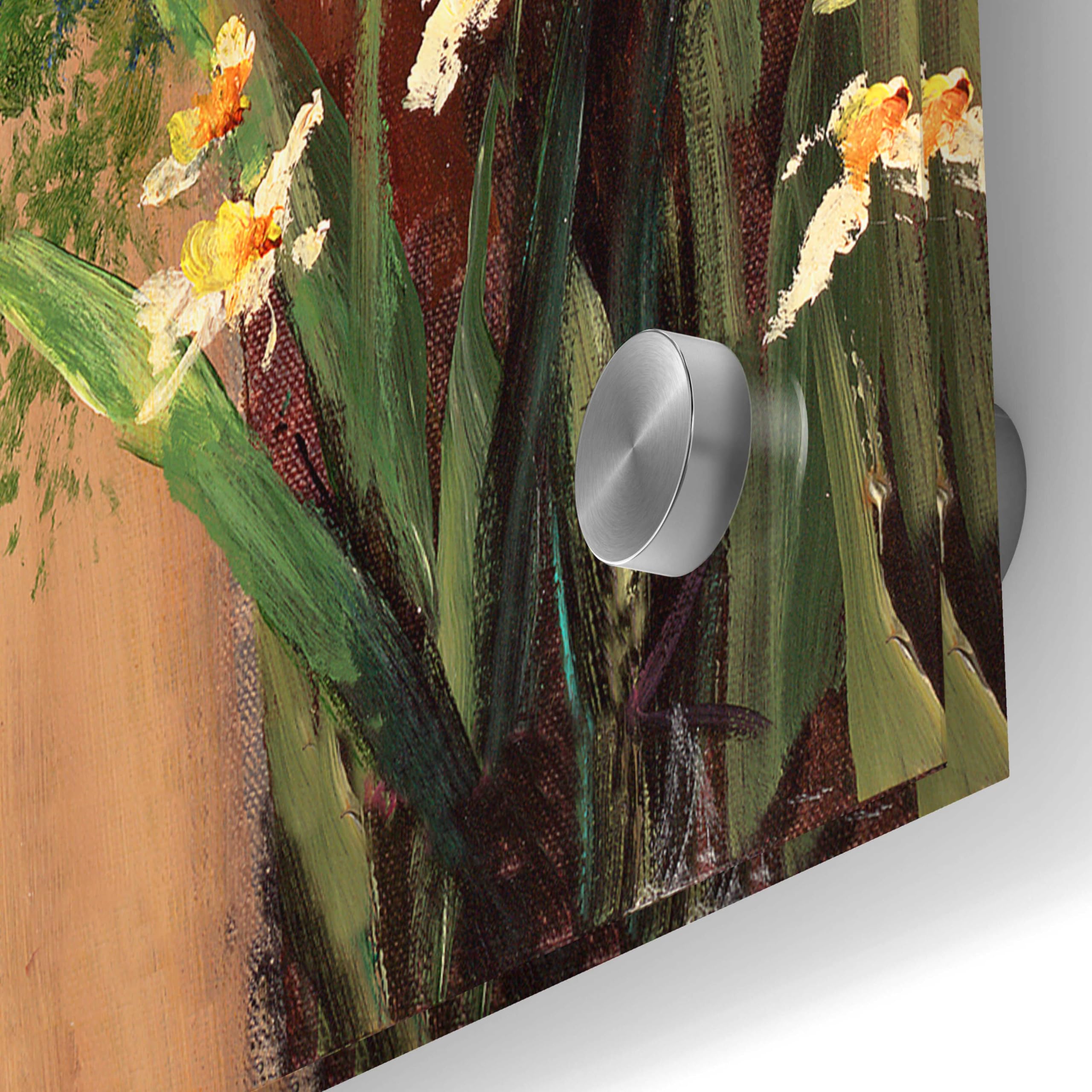 Epic Art 'Flower Pots Left' by Art Fronckowiak - 36x36 Inch Acrylic Glass Wall Decor - Modern Abstract Painting for Living Room, Bedroom & Office