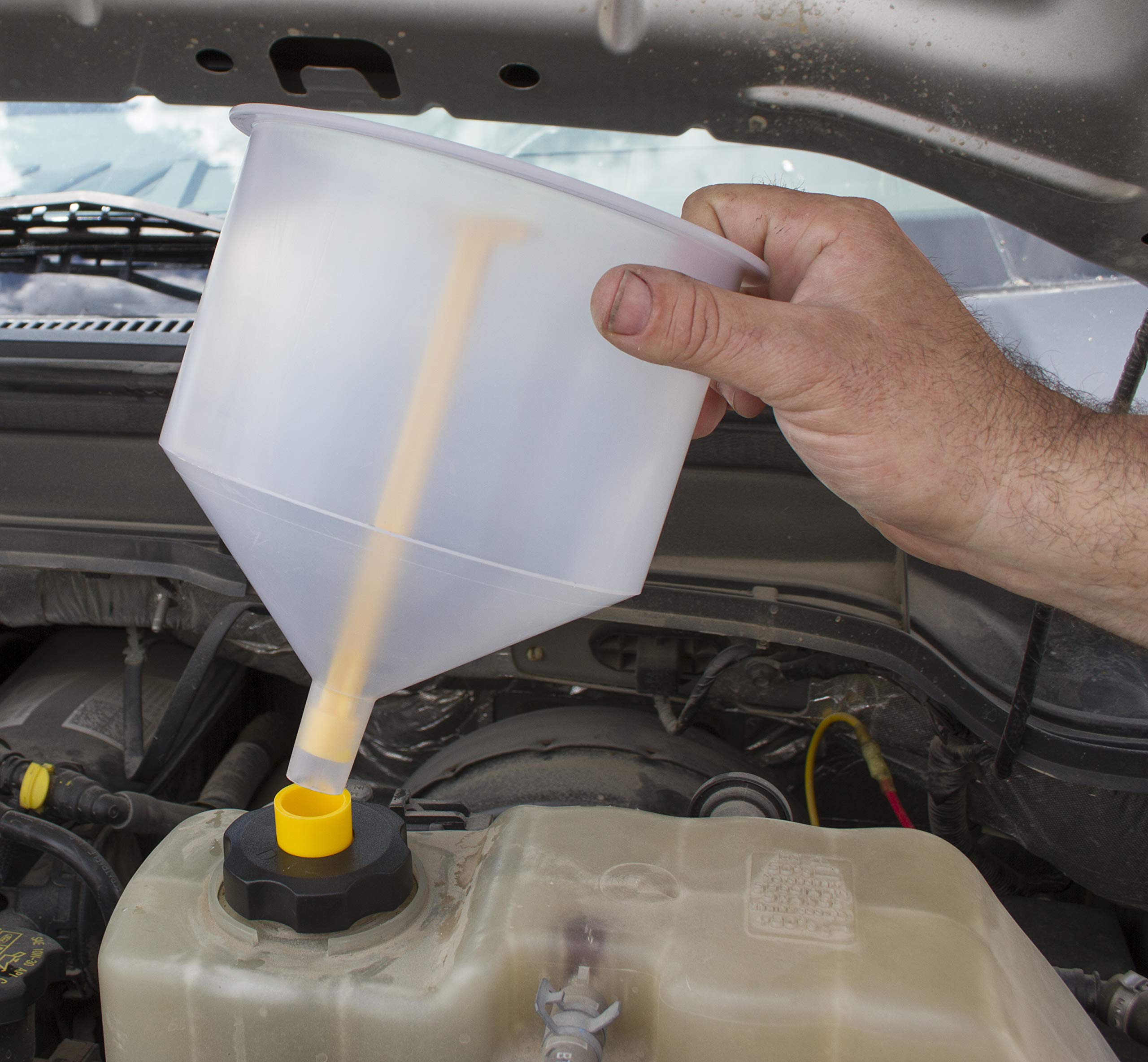 Lisle 24680 Spill-Free Funnel with Standard Adapters - 11 x 7 x 7 Inches - Perfect for Automotive Oil Changes, Fluid Transfers & DIY Projects