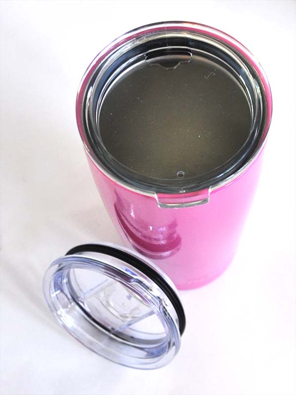 Kodiak 20oz Stainless Steel Tumbler with Lid - Insulated Pink Travel Mug for Hot & Cold Drinks, Perfect for Office, Gym, Hiking and Outdoor Activities