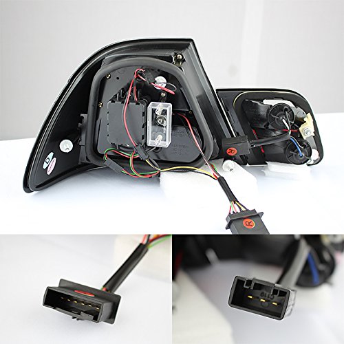 AKKON LED Tail Lights for 2000-2003 BMW E46 3-Series Coupe - Black Light Tube Design Brake Lamps Pair (2-Door) | Upgrade Your Car's Style & Night Visibility