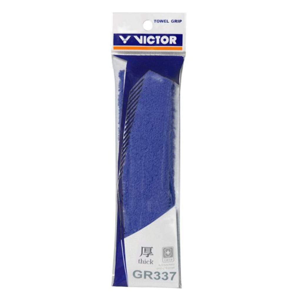 Victor Blue Towel Grip - Non-Slip Tennis & Badminton Racket Handle Grip - Perfect for Sports, Gym & Outdoor Activities