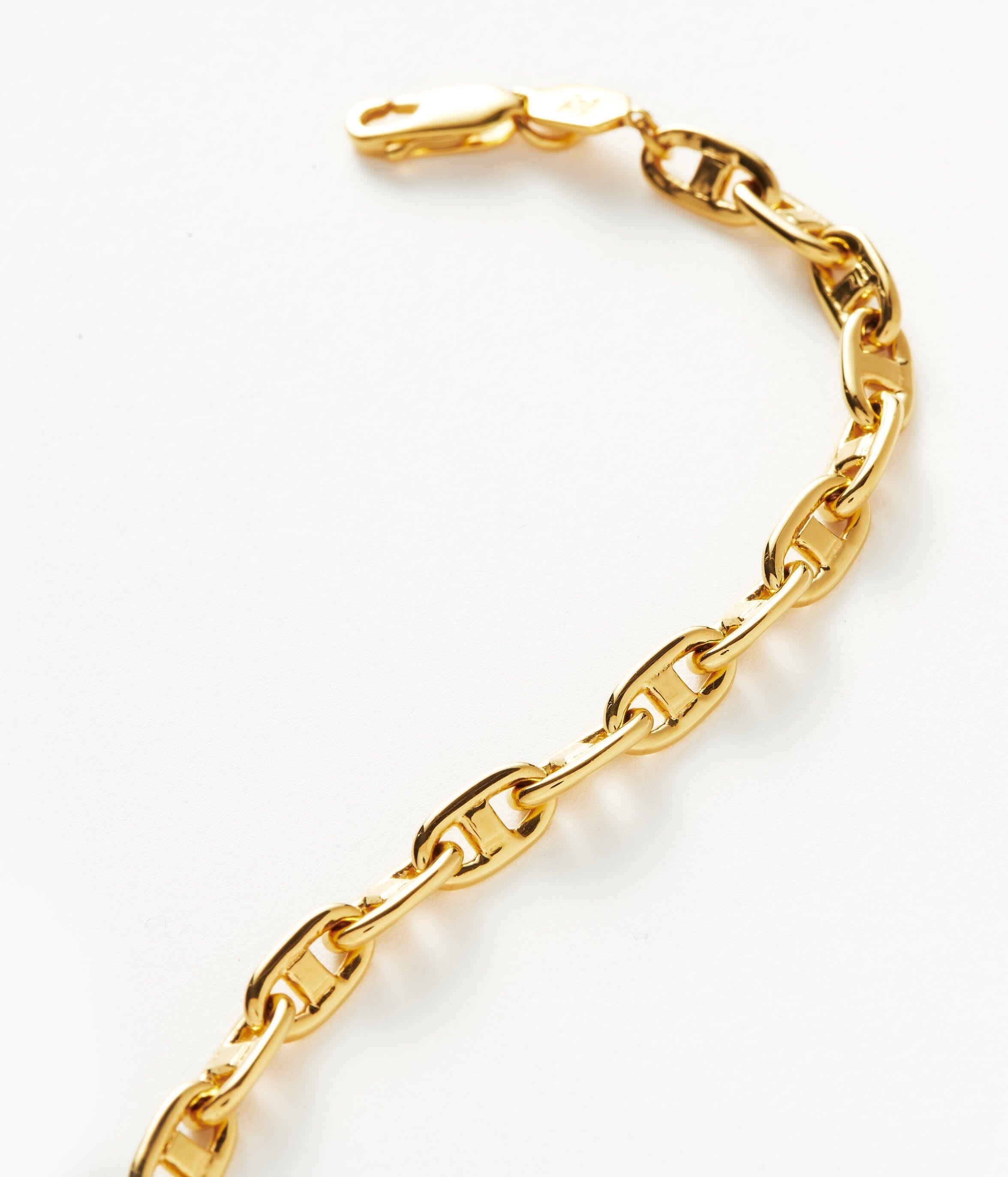 18k Gold Plated Mariner Chain Bracelet for Women - Classic Nautical Jewelry Gift for Her, Perfect for Everyday Wear, Parties & Special Occasions