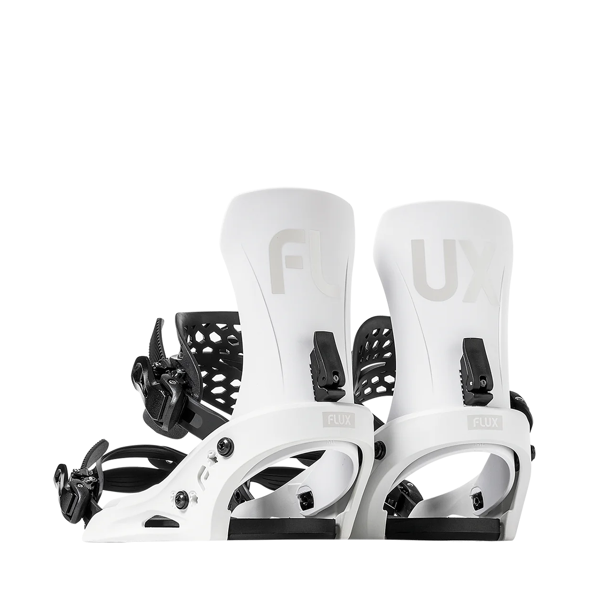 Flux 2025 EM Snowboard Bindings - White | High-Performance Snowboard Bindings for All-Mountain & Freestyle Riding | Perfect for Powder, Park & Backcountry Adventures