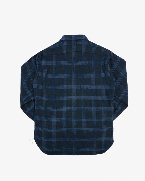 Iron Heart IHSH-408 12oz Heavyweight Slub Flannel Checkered Work Shirt - Black | Durable Men's Shirt for Outdoor Work & Casual Wear