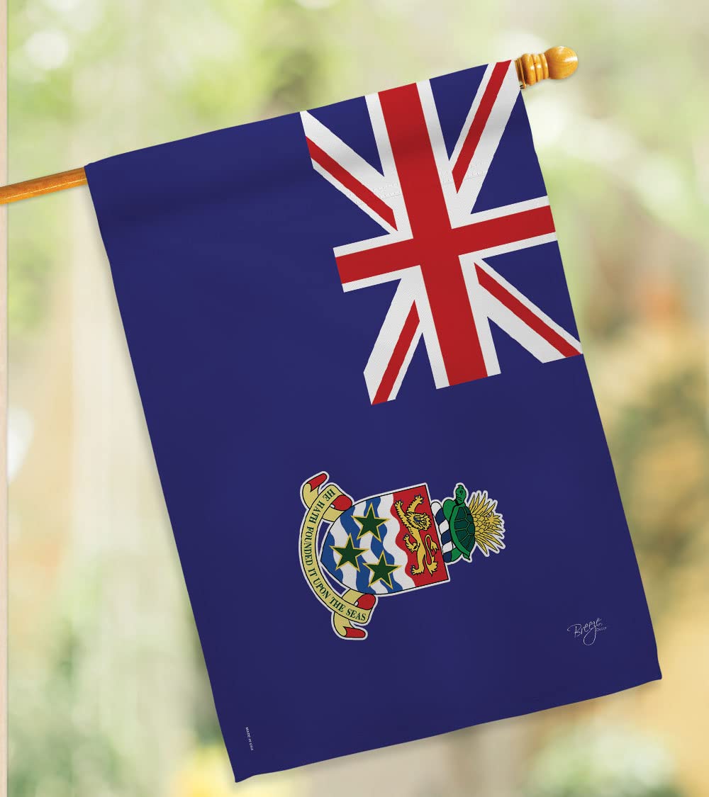 Cayman Islands House Flag Set 28x40 with Flagpole for Outdoor Decor