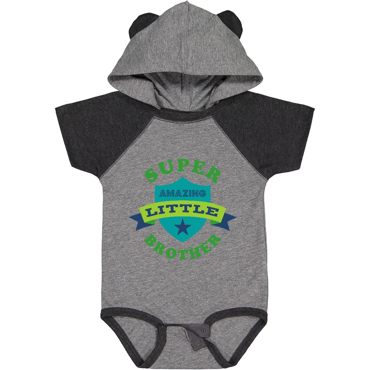Inktastic Super Amazing Little Brother Baby Bodysuit - Cute & Comfortable Infant Onesie for Newborns & Toddlers - Perfect for Sibling Photos, Family Gifts & Everyday Wear