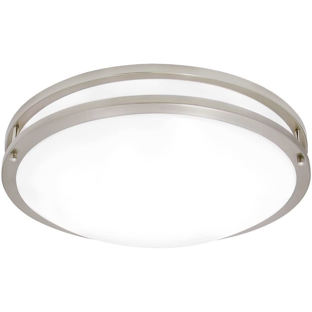 Maxxima 18 Inch 5 CCT LED Flush Mount Ceiling Light Fixture with 3-Way Digital Dimmer Wall Switch, 2700K-5000K Adjustable Color Temperature, 2000 Lumens Bright Lighting - Perfect for Bedroom, Kitchen, Hallway, and Office Spaces