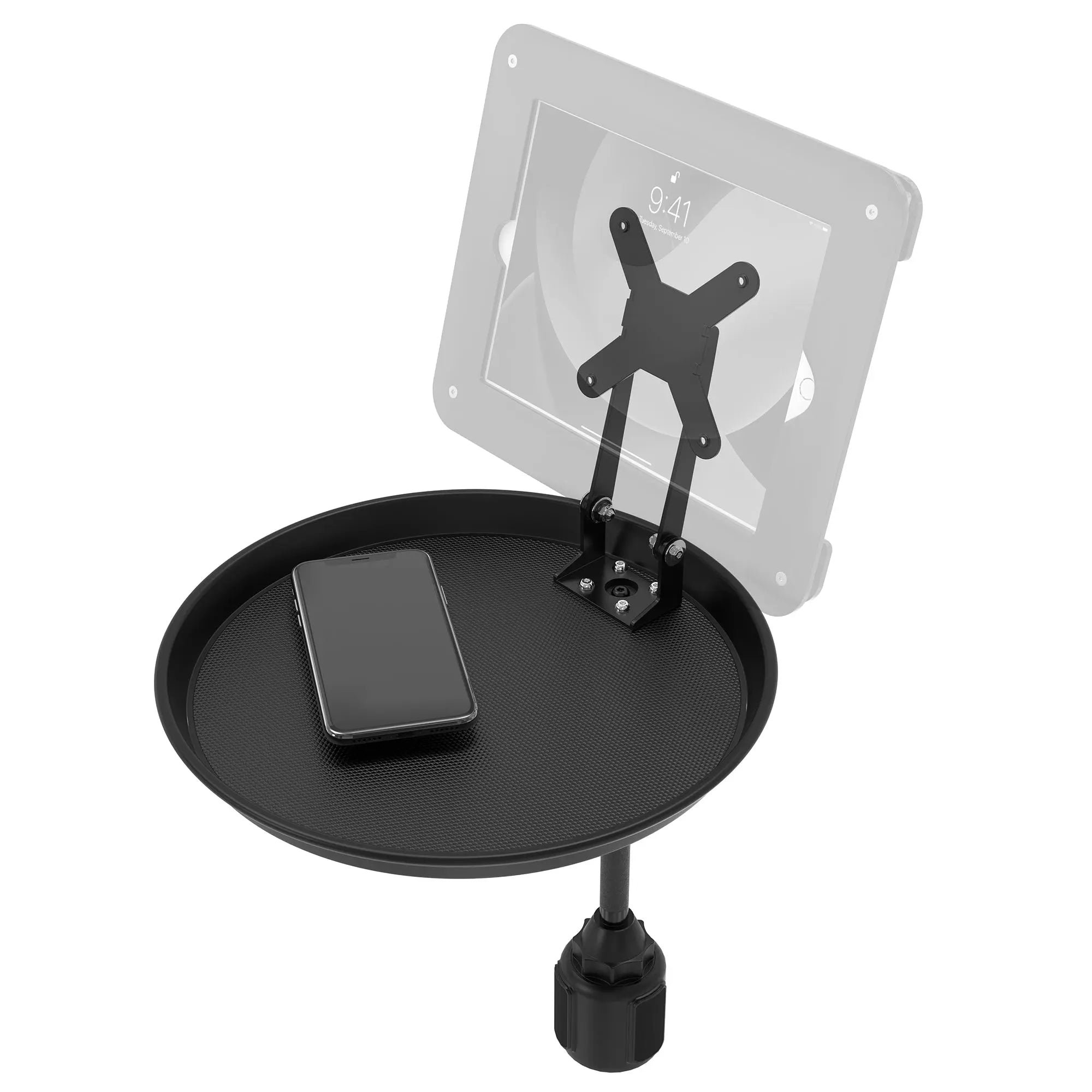 Universal VESA Compatible Car Mount Tray Holder for Tablets & Phones - Perfect for Road Trips, Commuting & Hands-Free Navigation