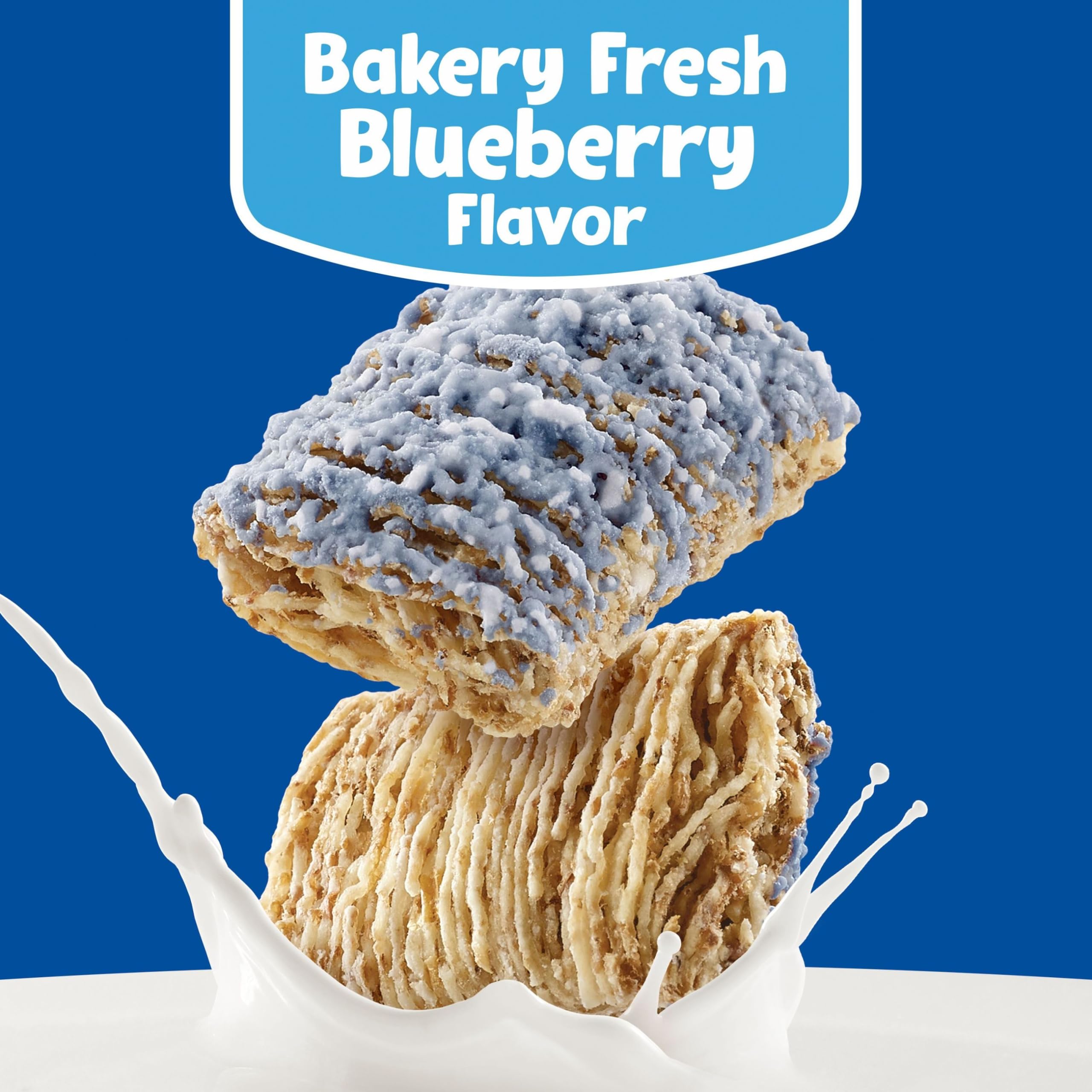 Kellogg's Frosted Mini Wheats Blueberry Muffin Breakfast Cereal - High Fiber Whole Grain Cereal for Kids & Adults - 14.3oz Box - Perfect for School Lunches, Office Snacks & Family Breakfast