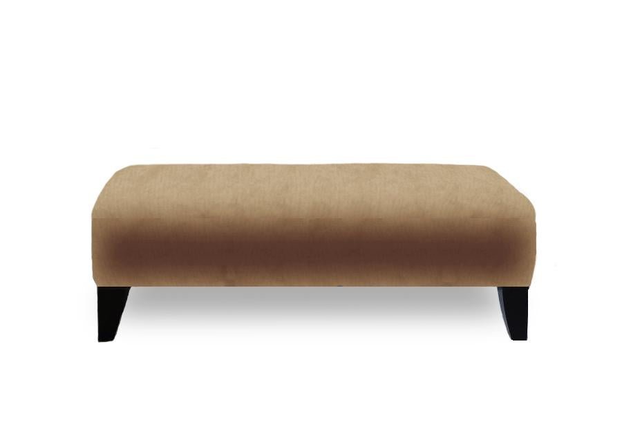 Luxury Velvet Ottoman with Wooden Legs - Handmade in Canada - Perfect for Living Room, Bedroom & Home Decor