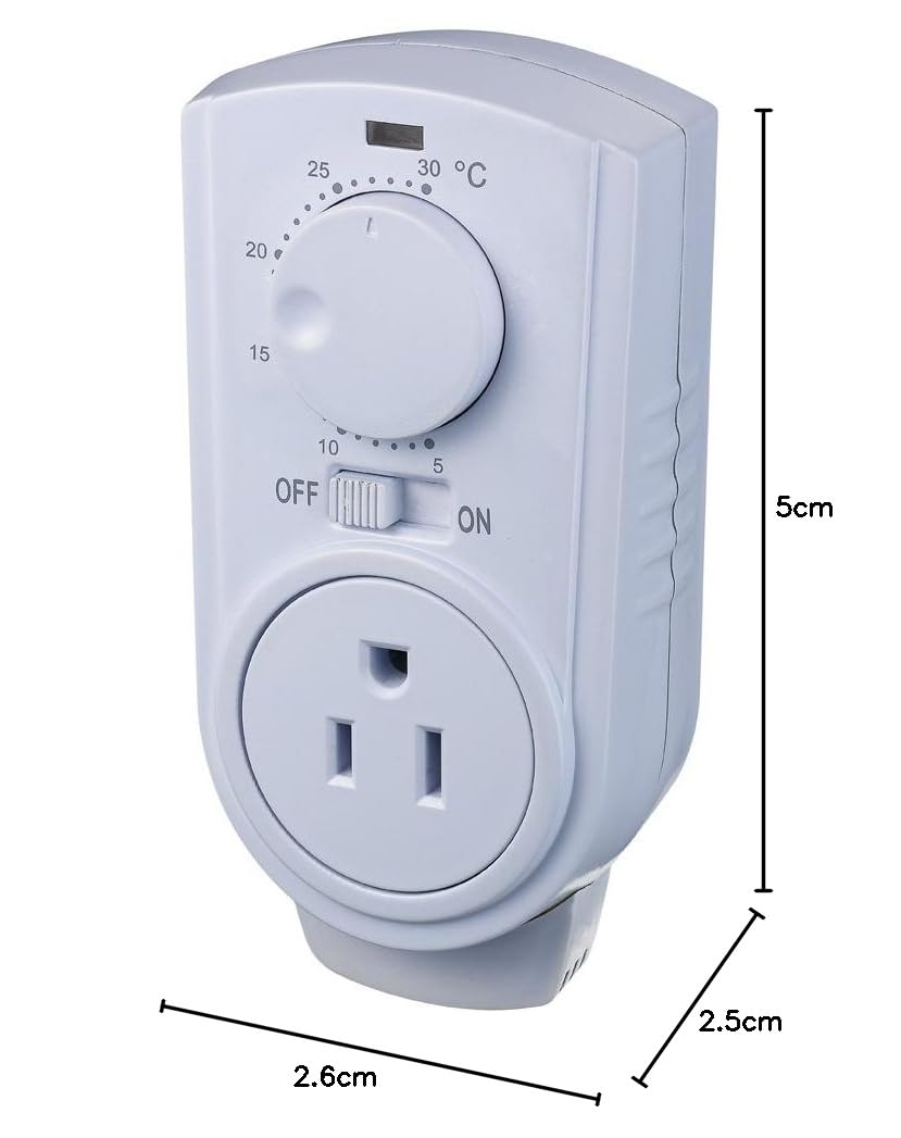 Amaze Heater TC007 Plug-in Thermostat - Smart Temperature Control for Portable Heaters & AC Units | Perfect for Home, Office & Garage Use
