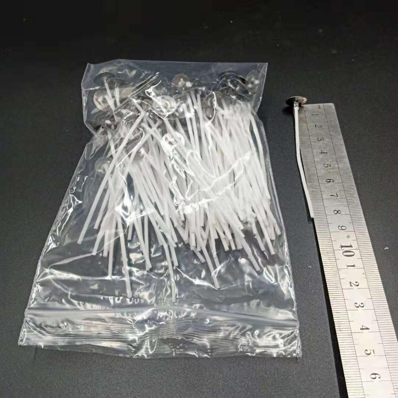 100-Pack Enakshi Pre-Waxed Candle Wicks for DIY Candle Making - Cotton Core with Metal Sustainers - Perfect for Home Crafts, Soap Making & Gift Projects - Ideal for Birthday, Wedding, Holiday Decorations