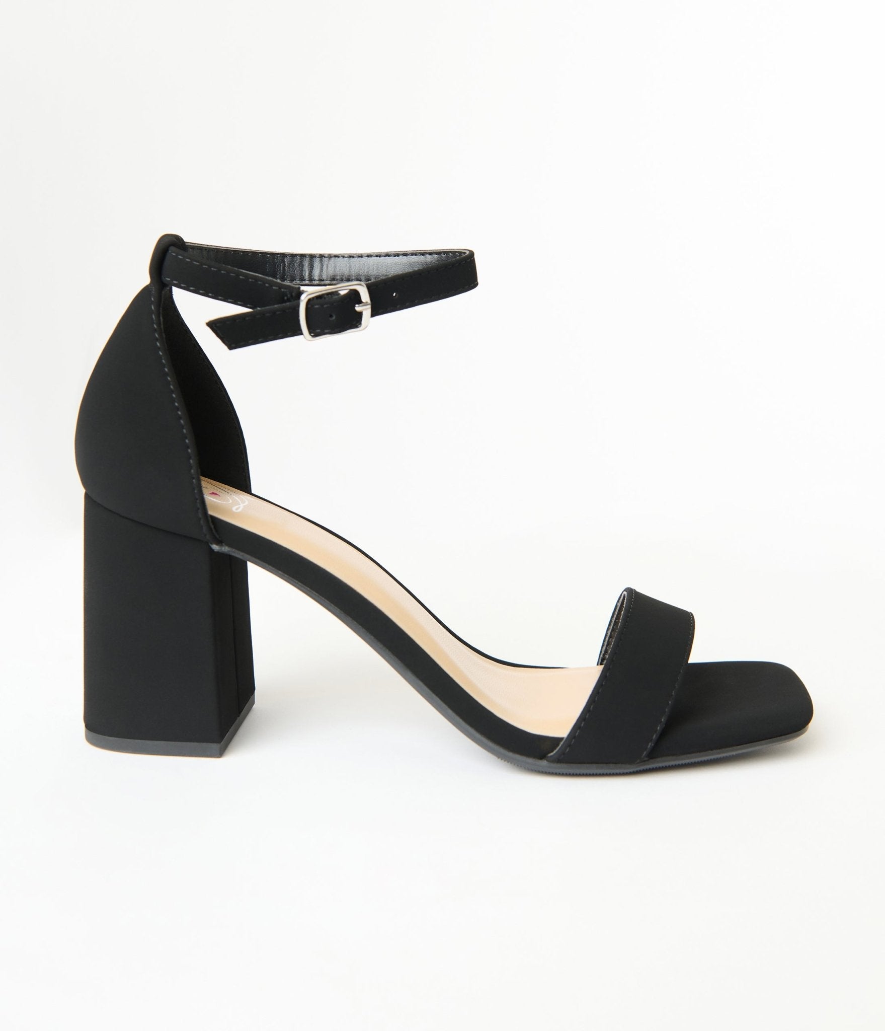 Black Suede Heeled Sandals for Women - Elegant High Heel Dress Sandals with Ankle Strap | Perfect for Weddings, Parties & Evening Events
