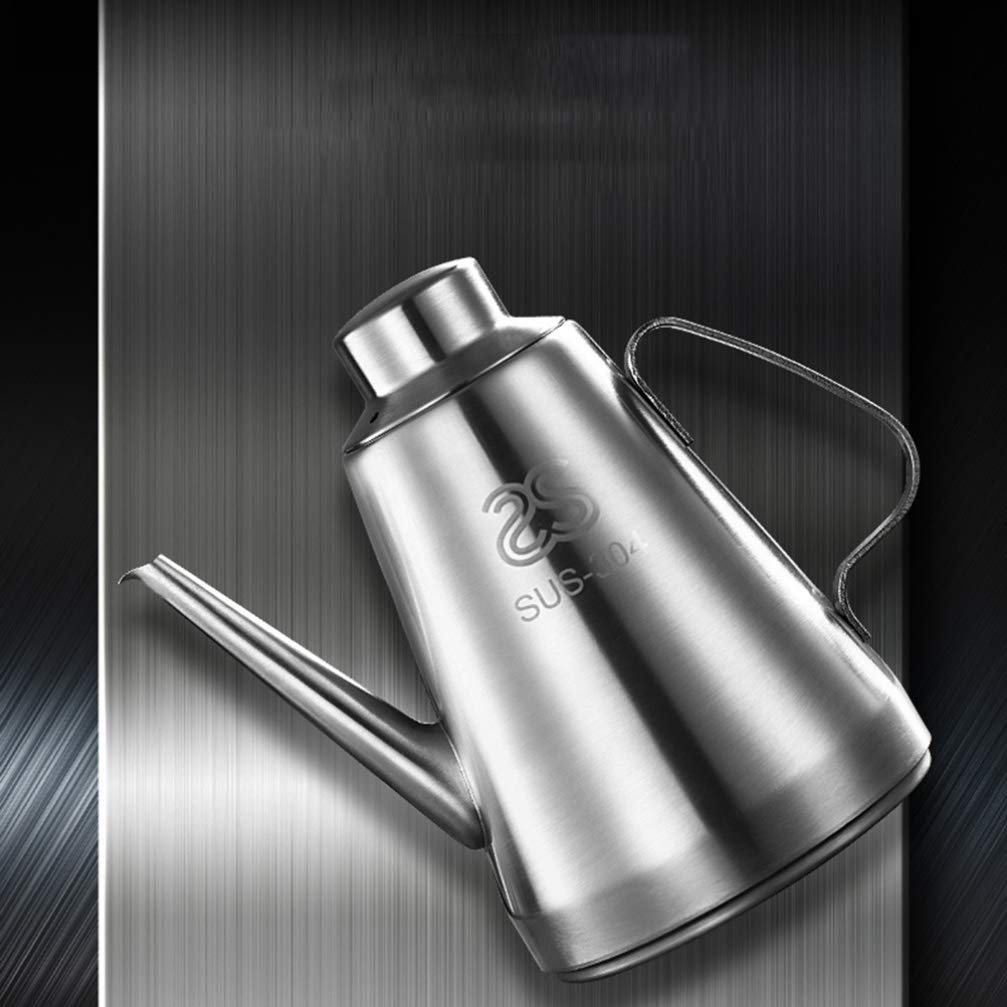 Stainless Steel Oil Dispenser Bottle - 12oz Vinegar & Sauce Bottle with Drip-Free Spout - Perfect for Kitchen, Restaurants & Salad Dressing