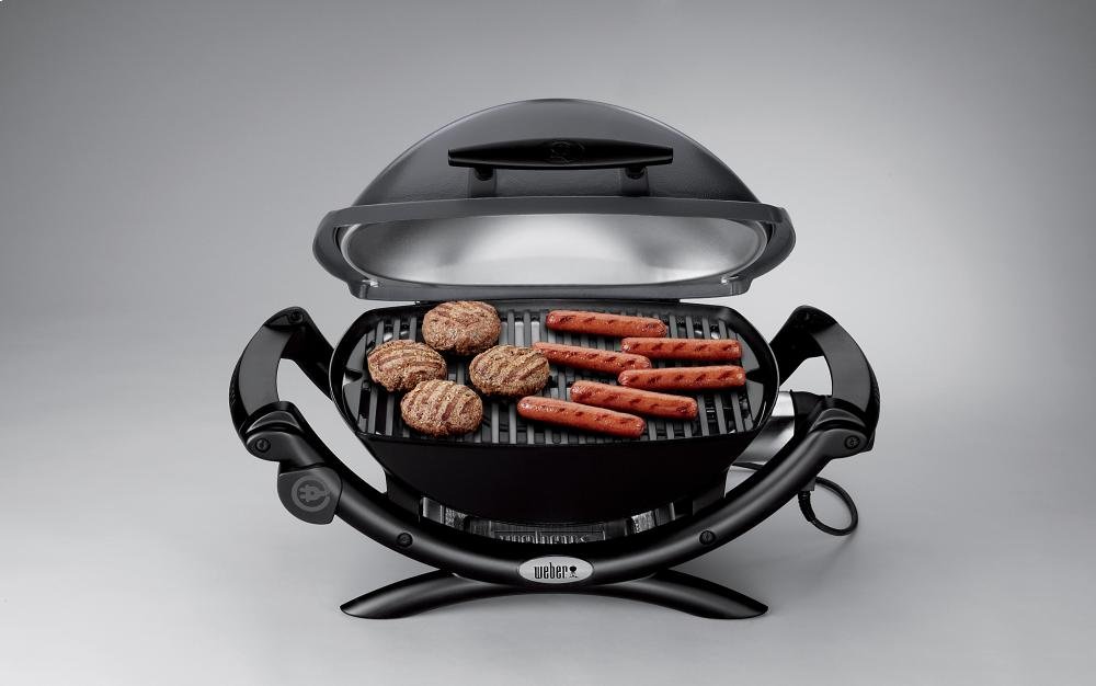 Weber Q1400 Portable Electric Grill - Gray, Perfect for Outdoor Cooking, Camping & Backyard BBQs