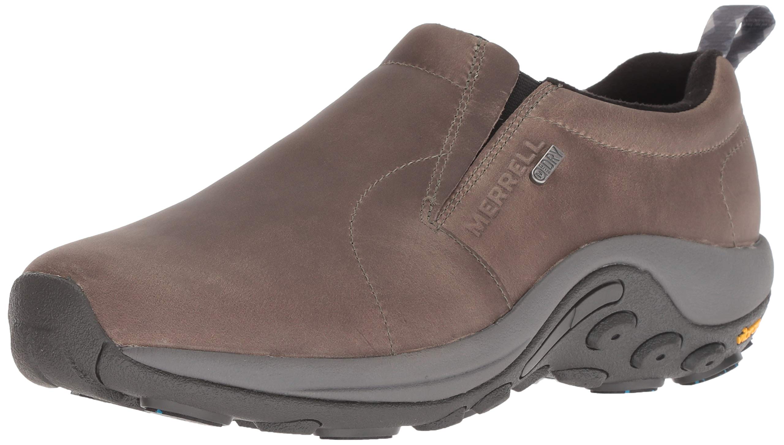Merrell Men's Jungle Moc Leather Waterproof Slip-Resistant Hiking Shoes - Winter & Wet Conditions Outdoor Moccasin for Camping, Trail Walking & Cold Weather Activities