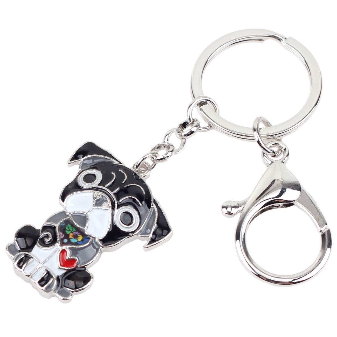 Cute Enamel Dog Keychain for Women - Pet Lover Gift for Purse & Bag