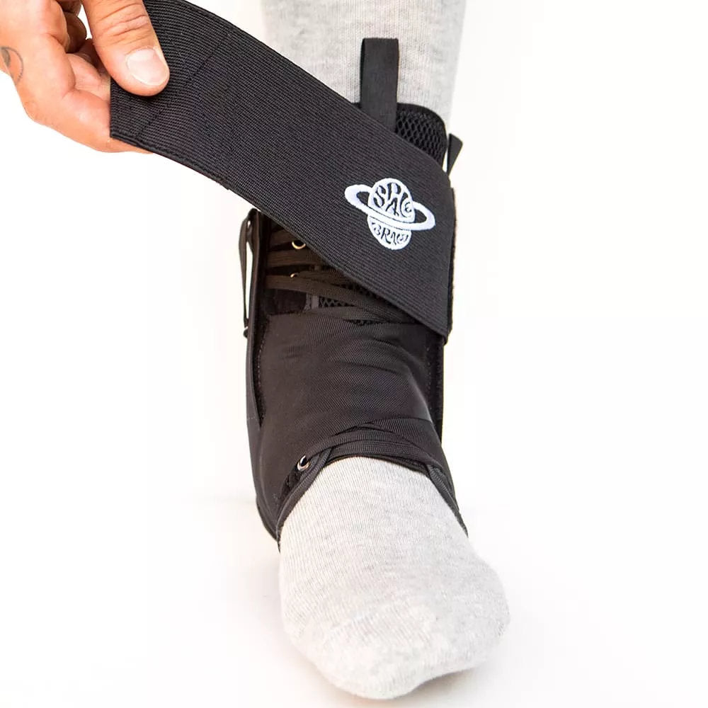 Space Brace 2.0 Quick Lace Ankle Support Brace for Skateboarding - Single Protective Gear for Injury Prevention & Recovery - Perfect for Skaters, Athletes & Active Lifestyles