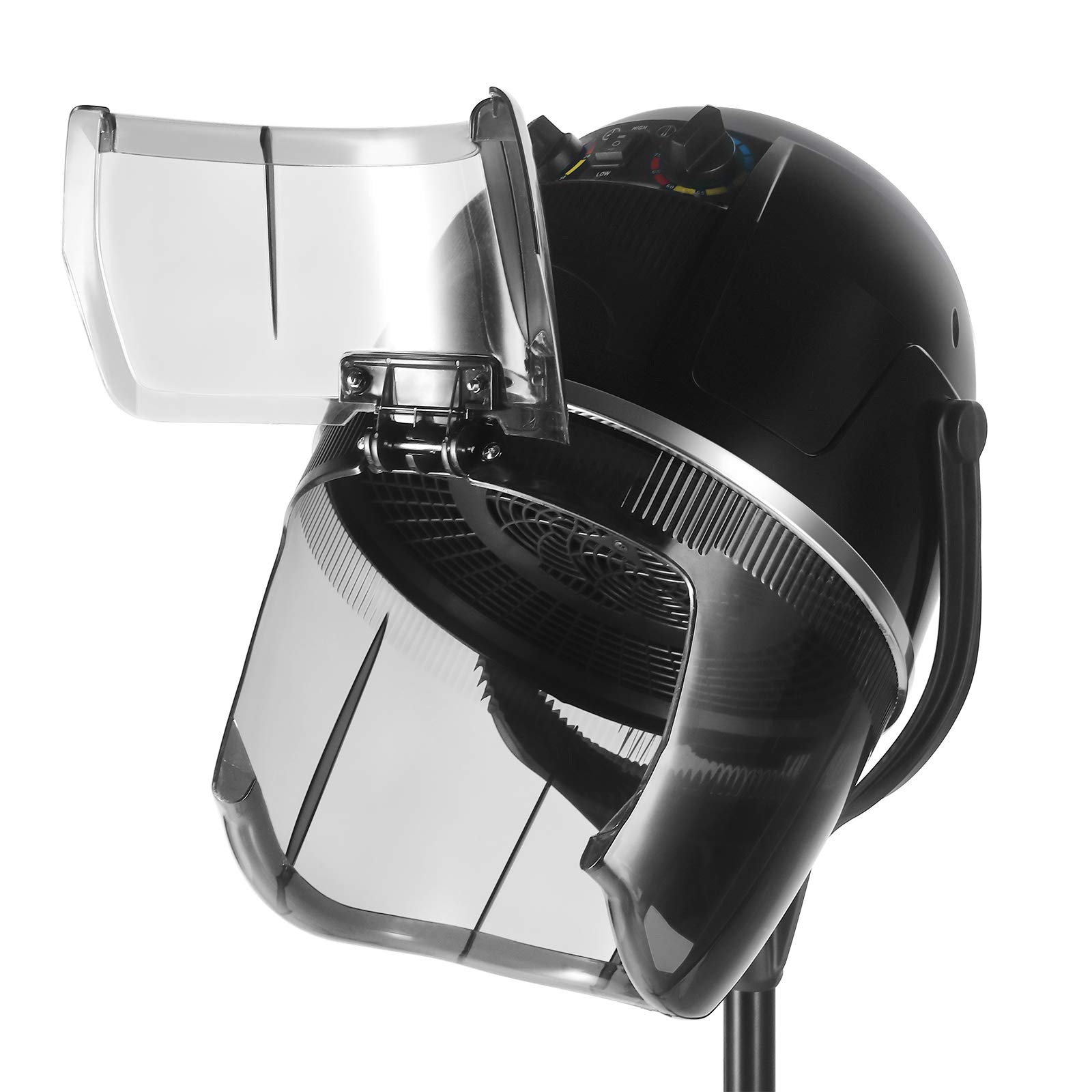 Professional Adjustable Hooded Floor Hair Dryer with Timer & Wheels - Microdermabrasion Salon Equipment for Hair Styling & Beauty Treatments