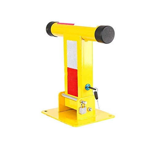 Foldable Parking Barrier Column - 36.6x37.7x25cm Detachable Double Lock Bollard for Secure Parking Spaces | Ideal for Driveways, Garages & Commercial Lots