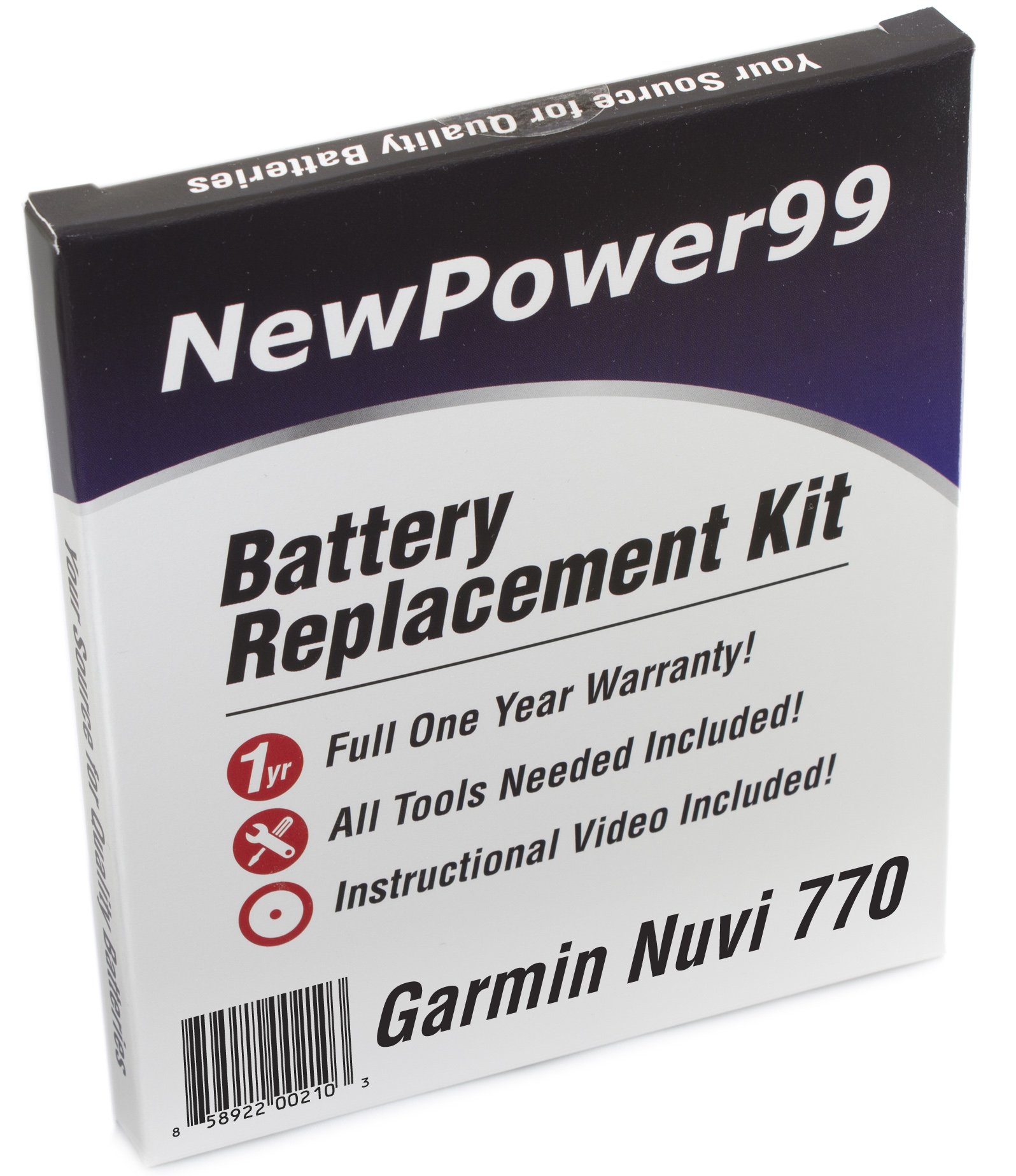 Garmin Nuvi 770 Battery Replacement Kit - Includes New Battery, Step-by-Step Video Guide & Installation Tools | Perfect for DIY GPS Repair at Home or On-the-Go