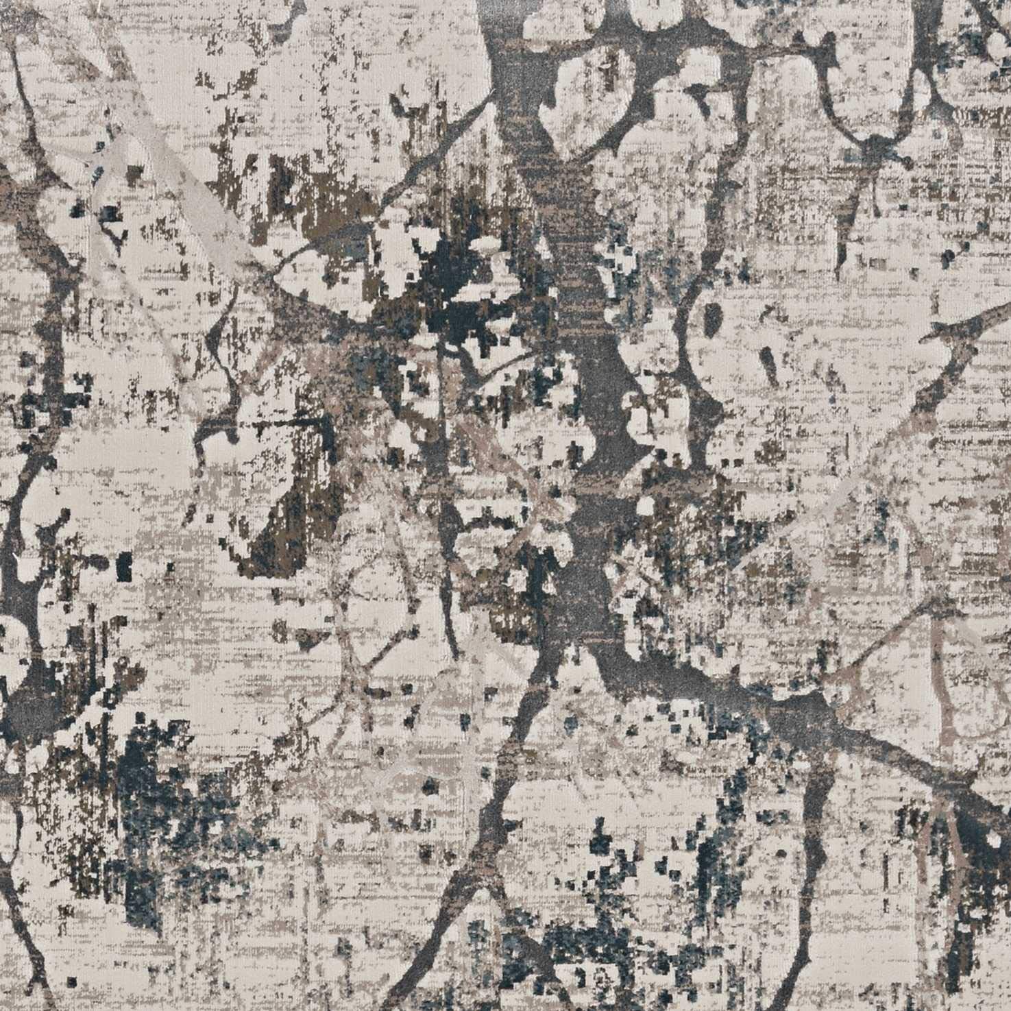 HomeRoots 8' X 11' Ivory Abstract Indoor Outdoor Area Rug - Soft Modern Boho Rug for Living Room, Bedroom, Patio & Deck Decor