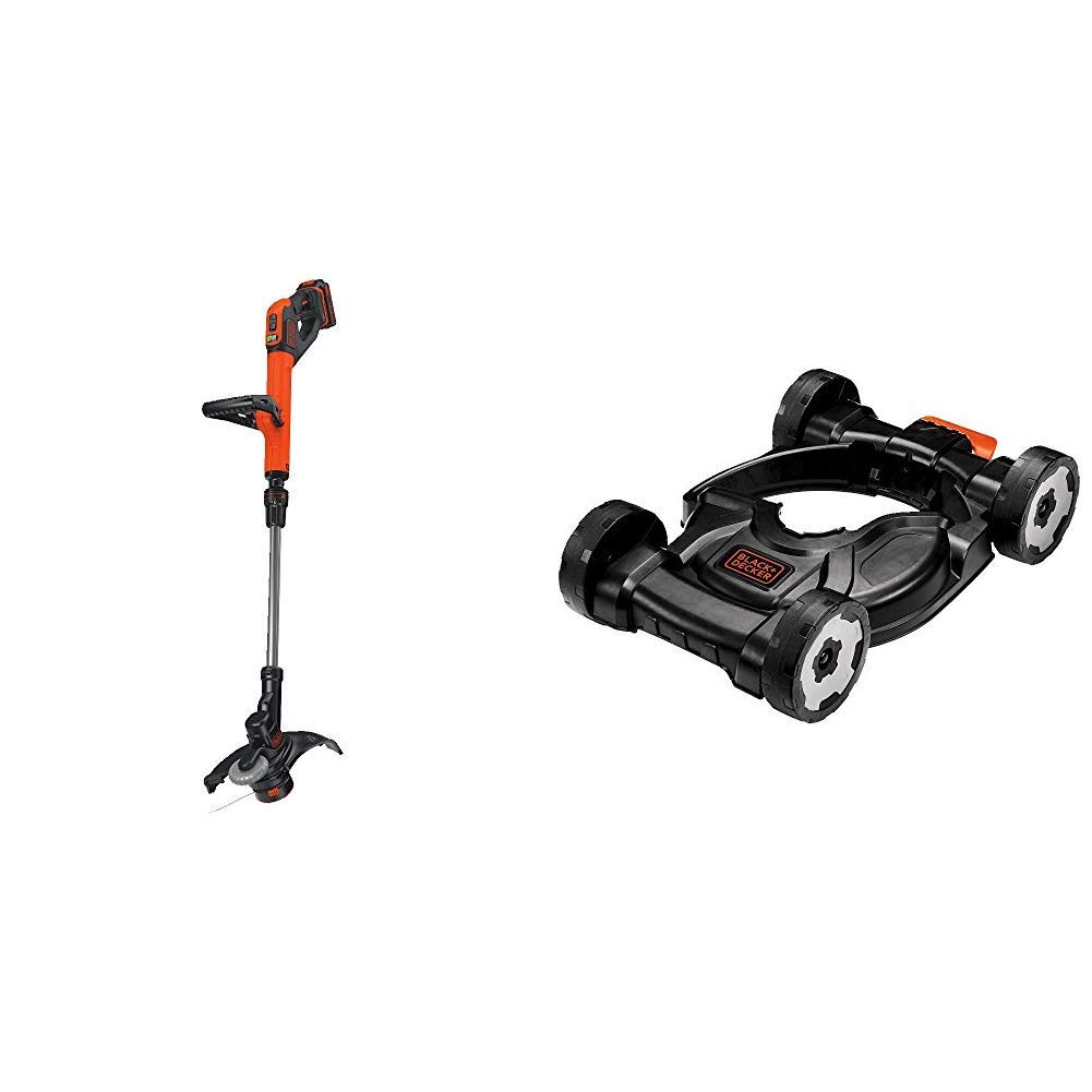 BLACK+DECKER 20V MAX 2-Speed Cordless String Trimmer & Edger with Removable Lawn Mower Deck - LST522 & MTD100 Compatible - Perfect for Yard Maintenance, Lawn Edging, and Weed Control