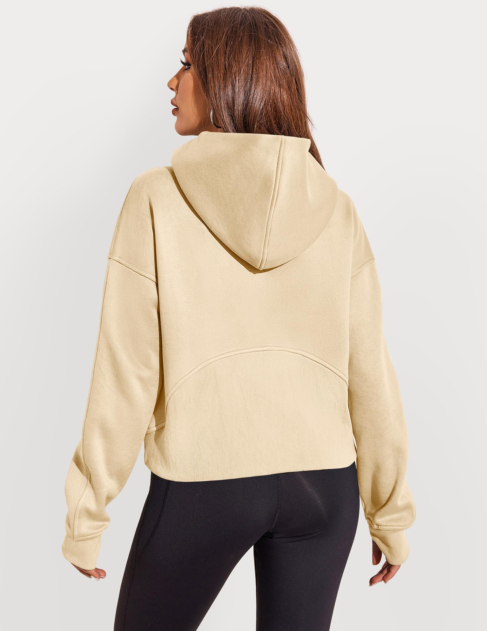 Zeagoo Women's Plus Size Cropped Hoodie - Long Sleeve Zip Up Sweatshirt for Athletic Wear | Trendy 2024 Dark Grey Pullover | Perfect for Gym, Yoga & Casual Outfits (Large)