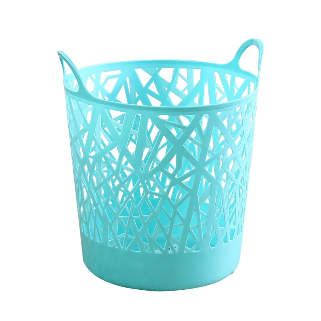 ZANZAN Large Silicone Laundry Basket - Foldable, Durable & Flexible Storage Bin for Clothes, Toys & Bathroom Organization | Space-Saving Blue Laundry Hamper | Perfect for Bedroom, Closet & Laundry Room Storage