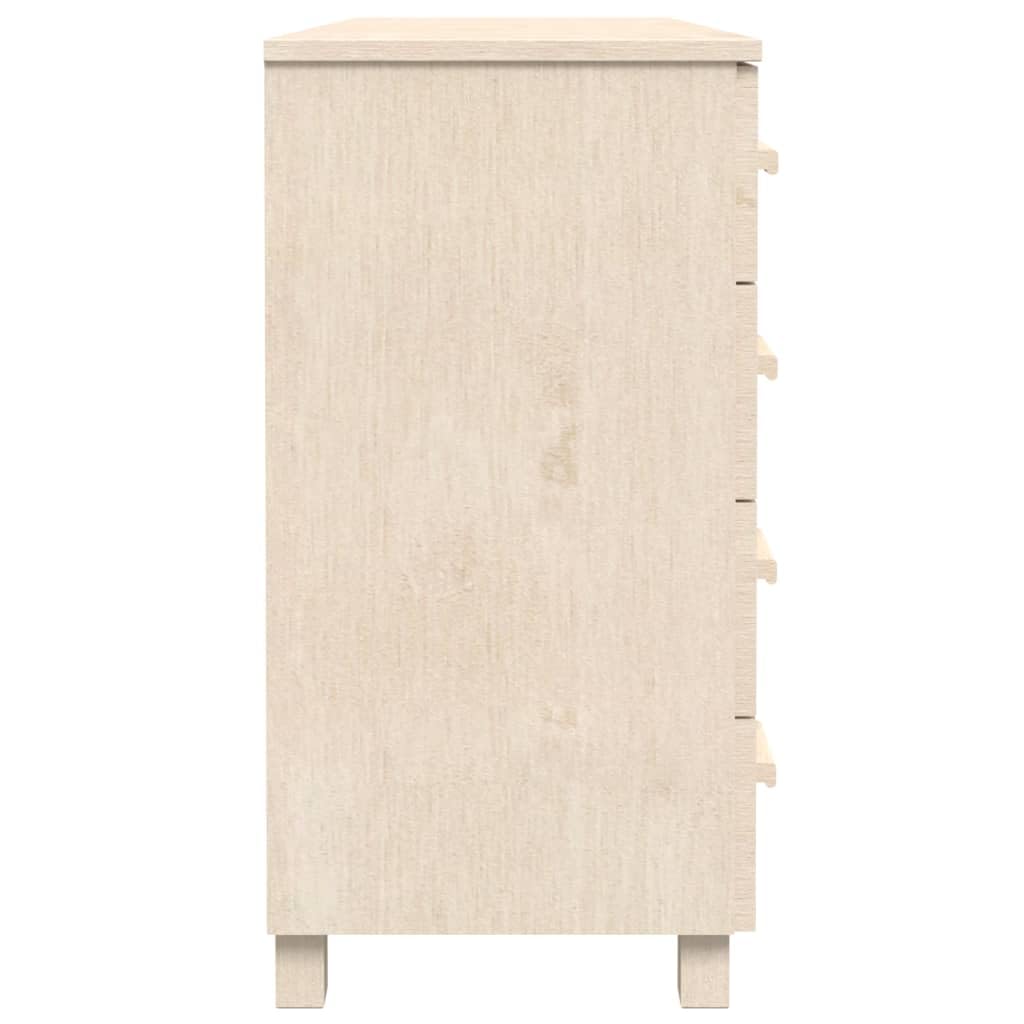 vidaXL Solid Wood Pine Sideboard - Bar Buffet Cabinet with Drawers for Kitchen, Dining Room & Living Room | HAMAR Honey Brown Finish | Perfect for Home Storage & Entertaining Guests