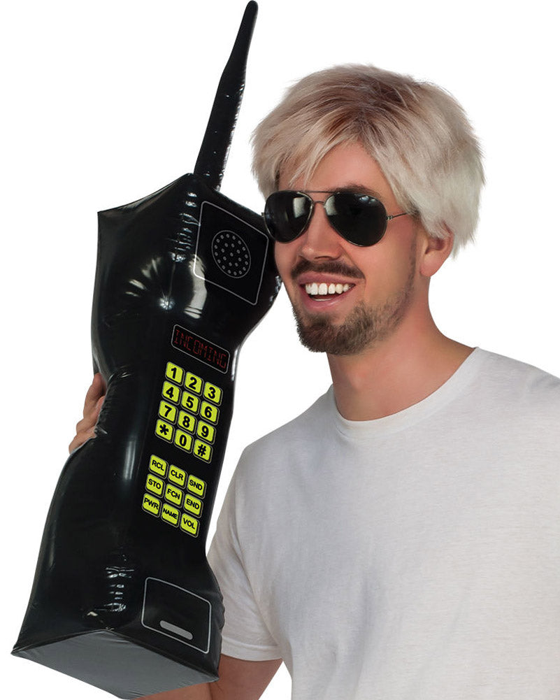 Vintage 80s Retro Inflatable Cell Phone Novelty Gift - Perfect for 80s Theme Parties, Prank Gifts & Nostalgic Decorations