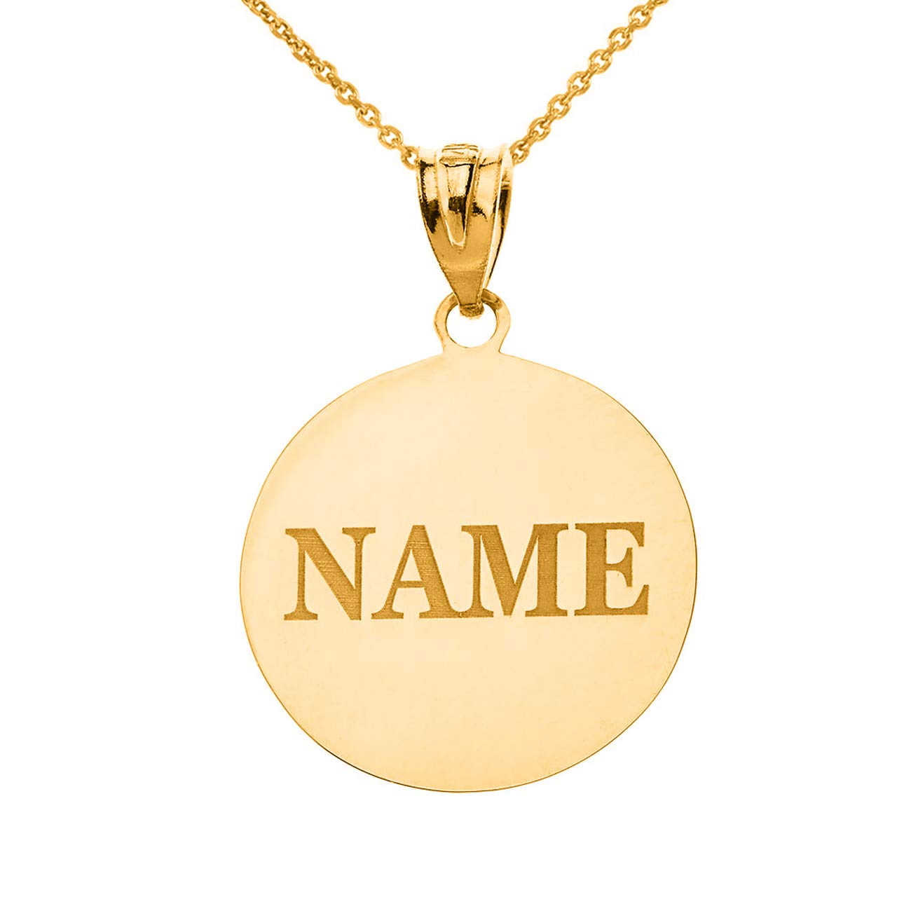 10k Yellow Gold Personalized Golf Ball Pendant Necklace - Custom Name Engraved - Perfect Gift for Golf Lovers & Sports Enthusiasts - Ideal for Birthdays, Anniversaries & Father's Day