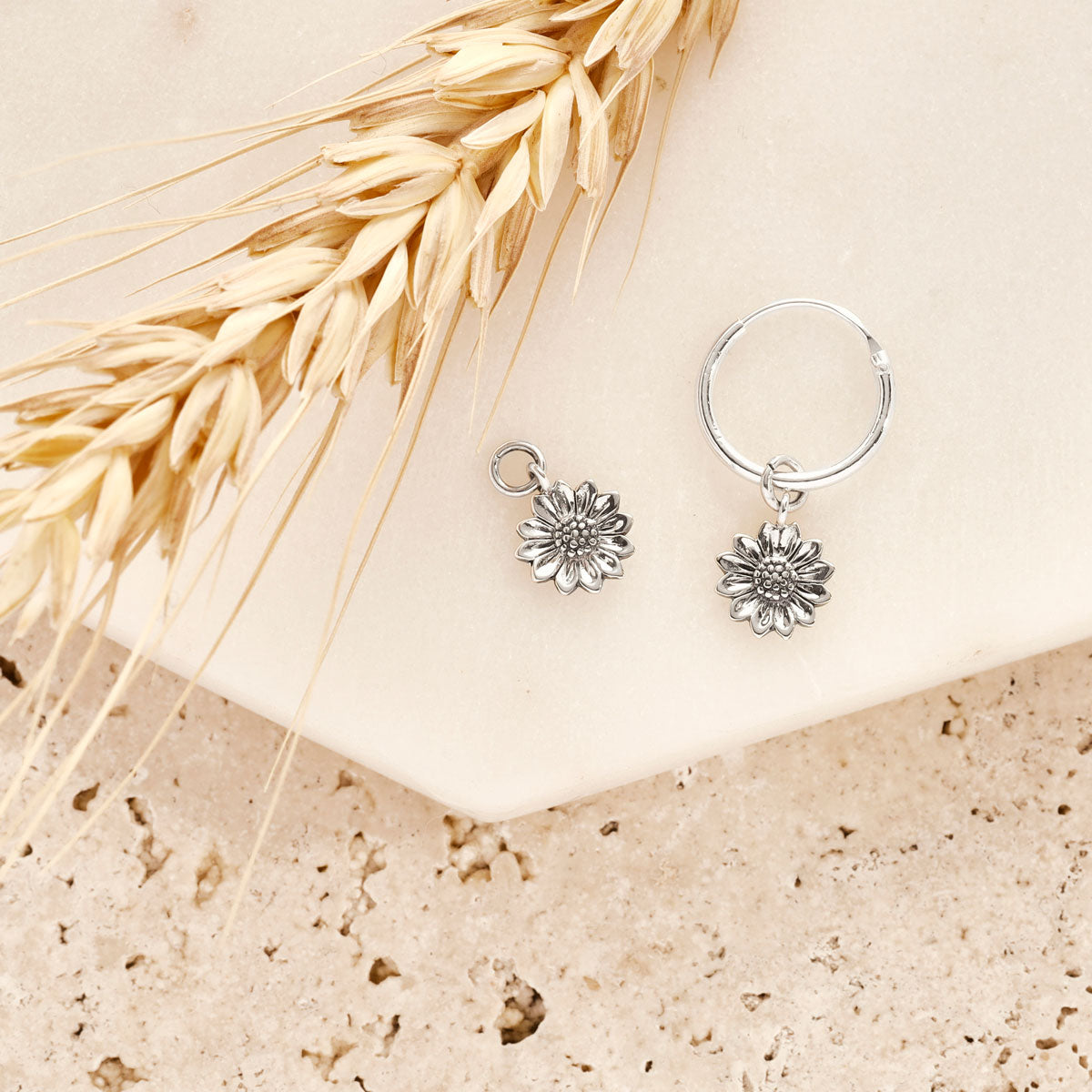 Dainty Sunflower Earrings - Gold Plated Floral Stud Earrings for Women, Perfect for Summer Outfits & Boho Style